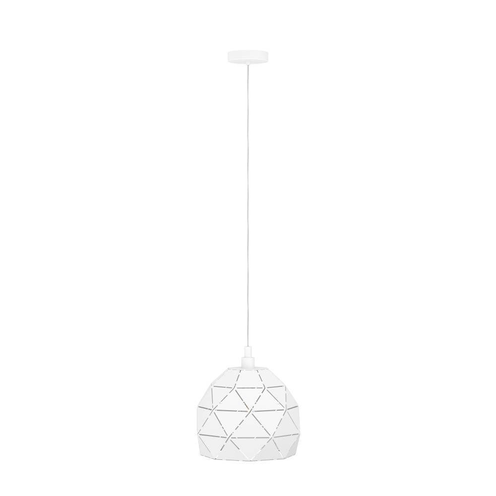 EGLO Hanglamp ROCCAFORTE Hanglamp, hanglamp van staal, wit, fitting: E27, Ø 40 cm (1 stuk)