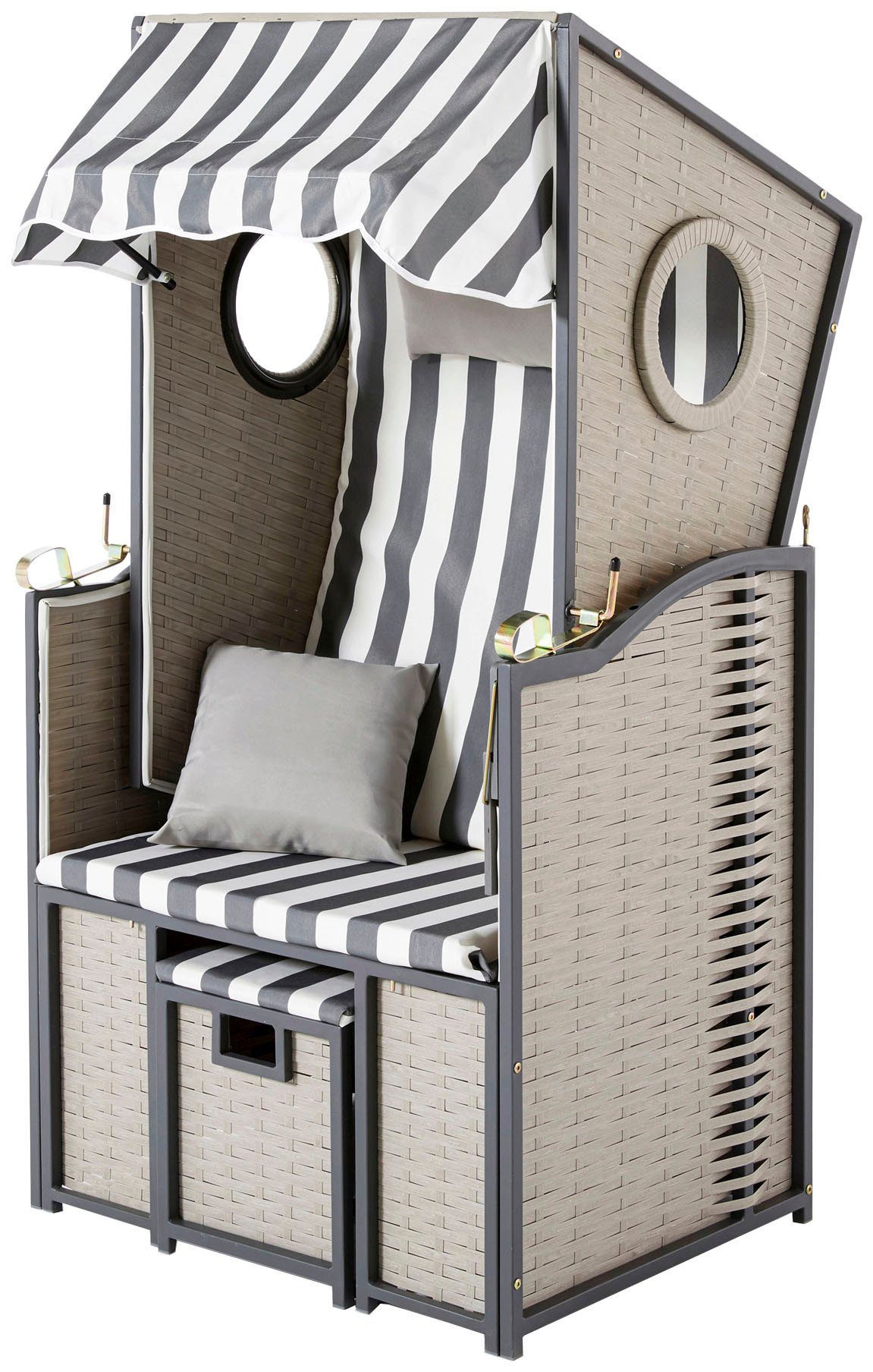 my Flair Strandstoel Bulli 1-zitter loungemeubels grijs