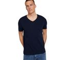 tom tailor t-shirt met v-hals (set van 2) blauw