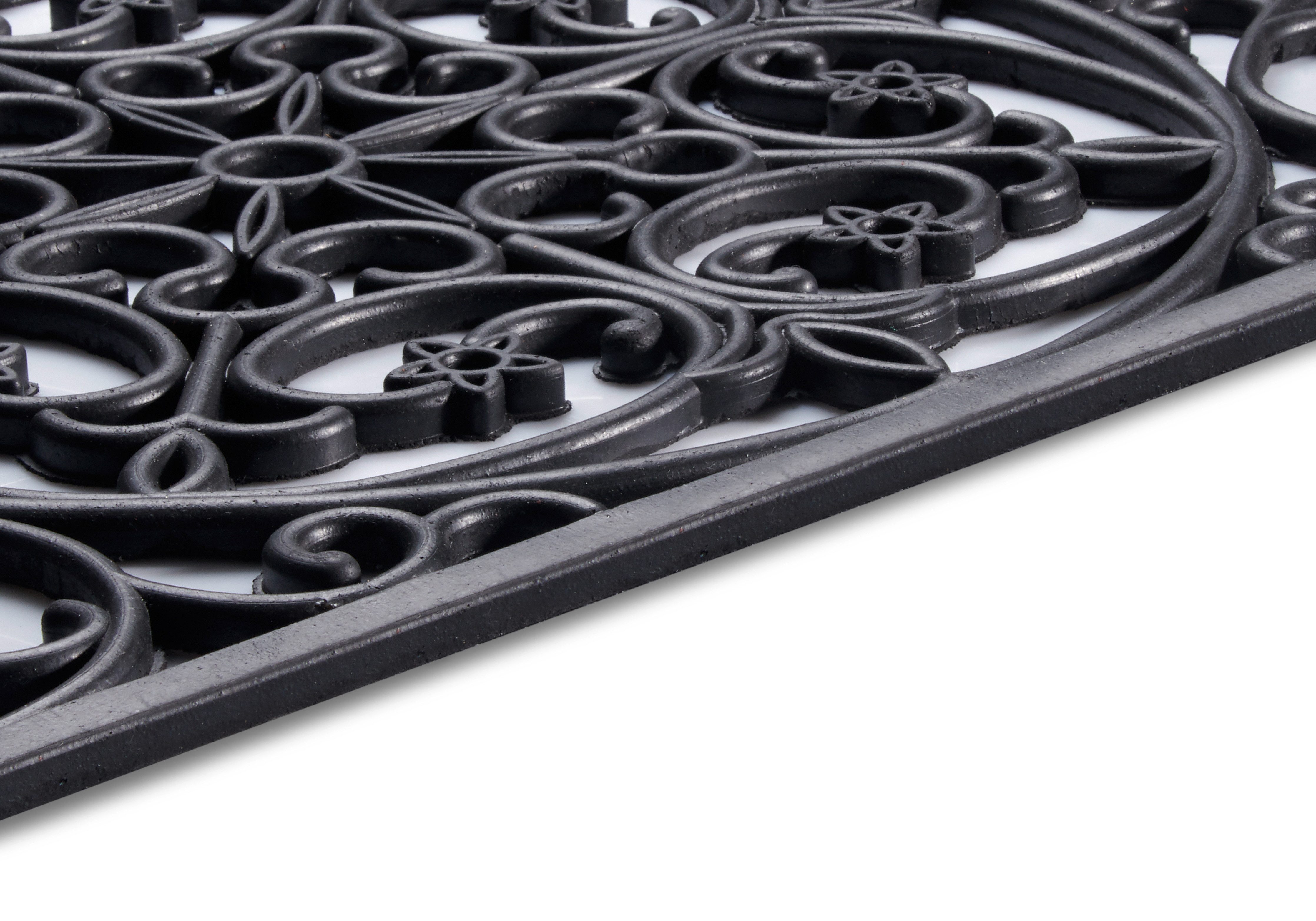 HANSE Home Mat Mix Mats gietijzer-look rubber trellis, deurmat Slijtvast, onderhoudsvriendelijk, robuust, weerbestendig, UV-bestendig