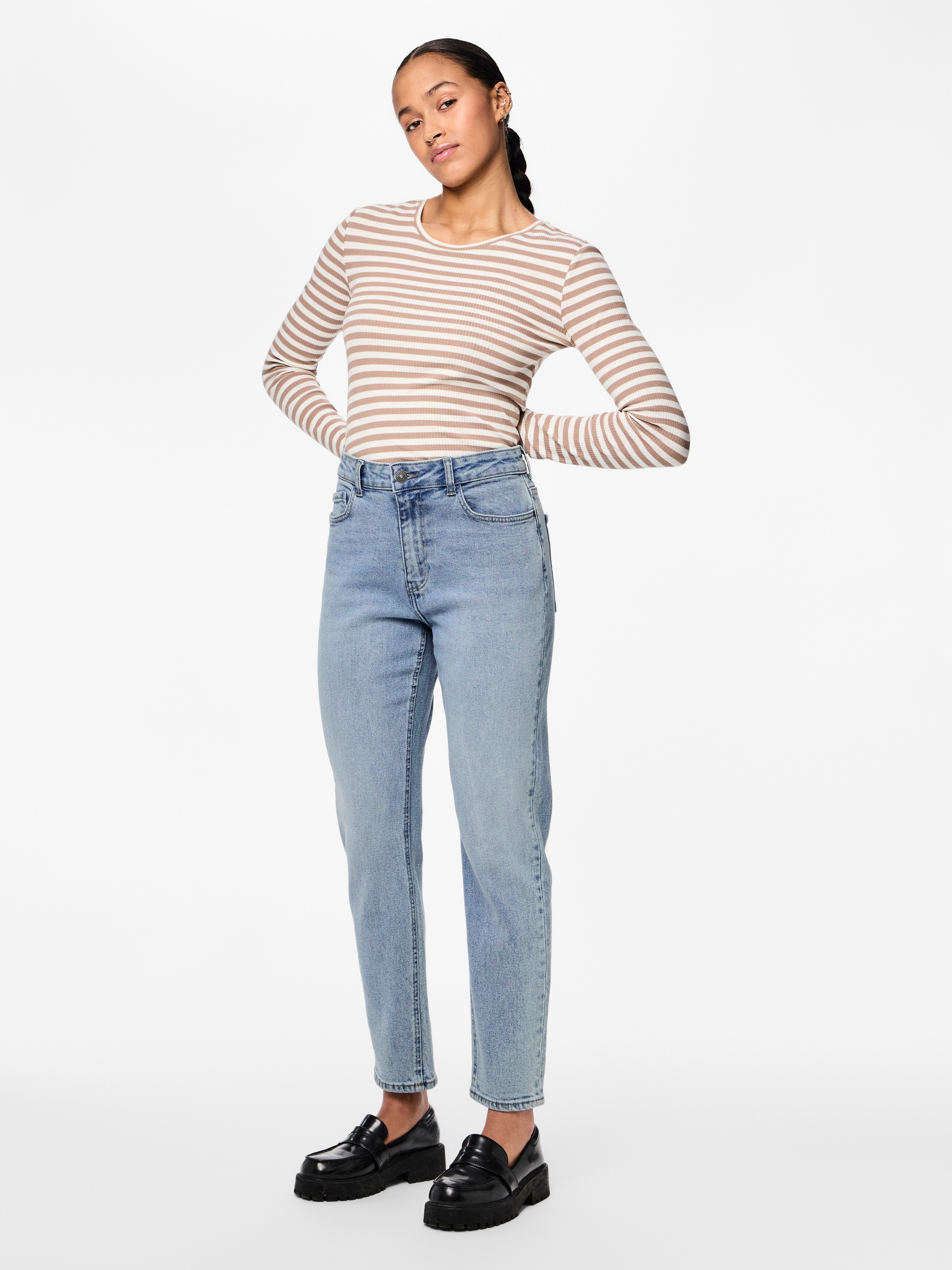 pieces High-waist jeans PCBELLA HW TAP ANK JEANS LB302 NOOS