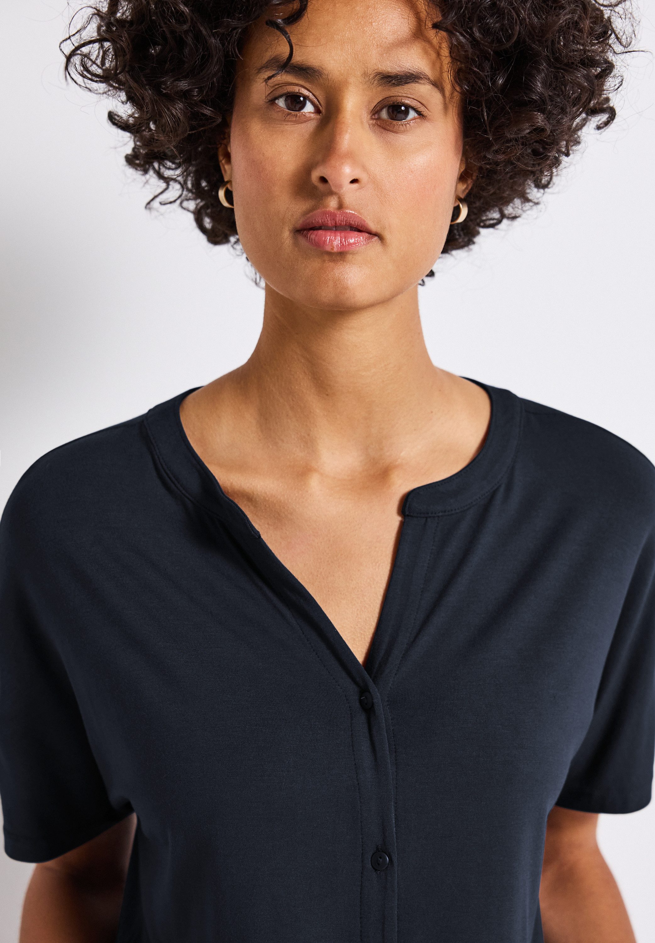 STREET ONE T-shirt in tuniek-look