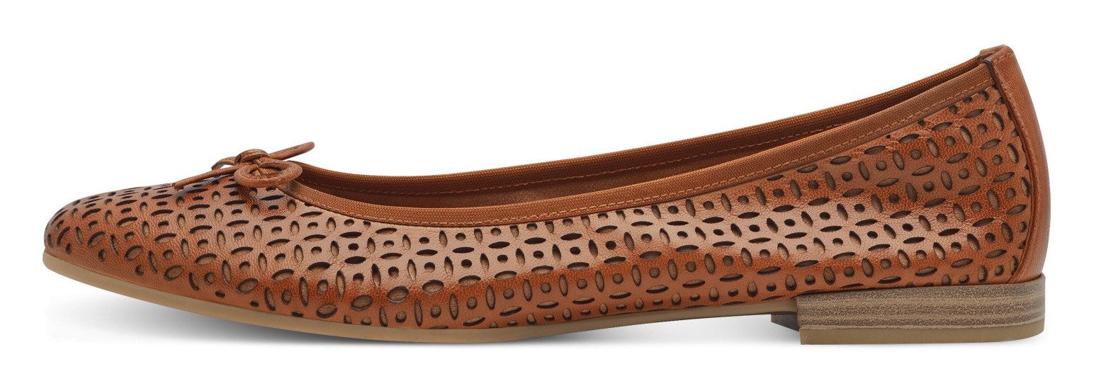Tamaris Ballerina's , business schoen, lage schoen, instapschoen met mooie strik