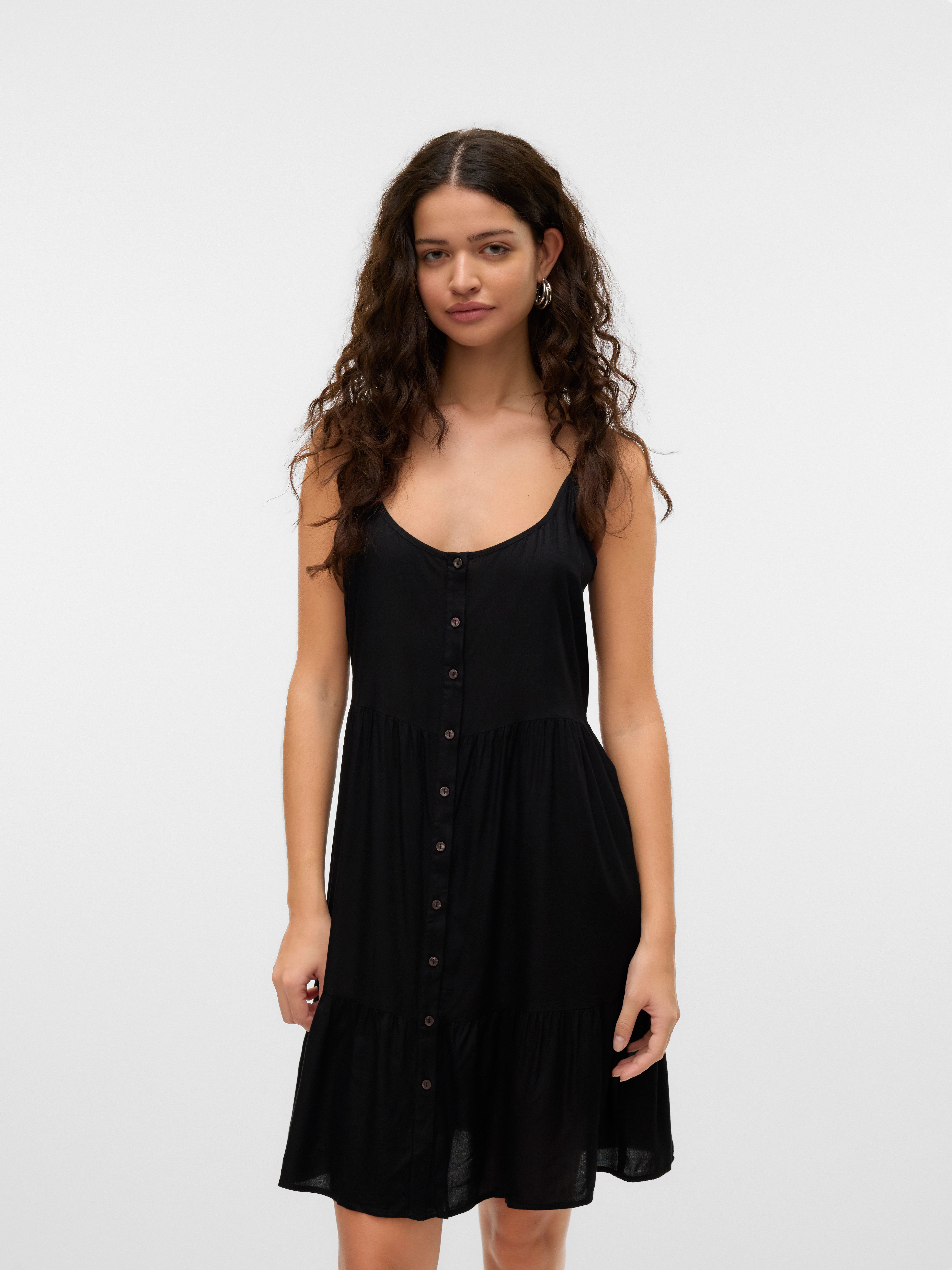 Vero Moda Jurk met bandjes VMBUMPY SHORT SINGLET DRESS WVN GA NOOS