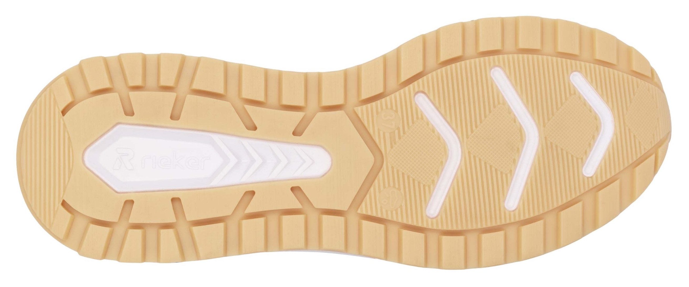 RIEKER Sport Sneakers met sleehak Bel Air vrijetijdsschoen, lage schoen, veterschoen met uitneembaar voetbed