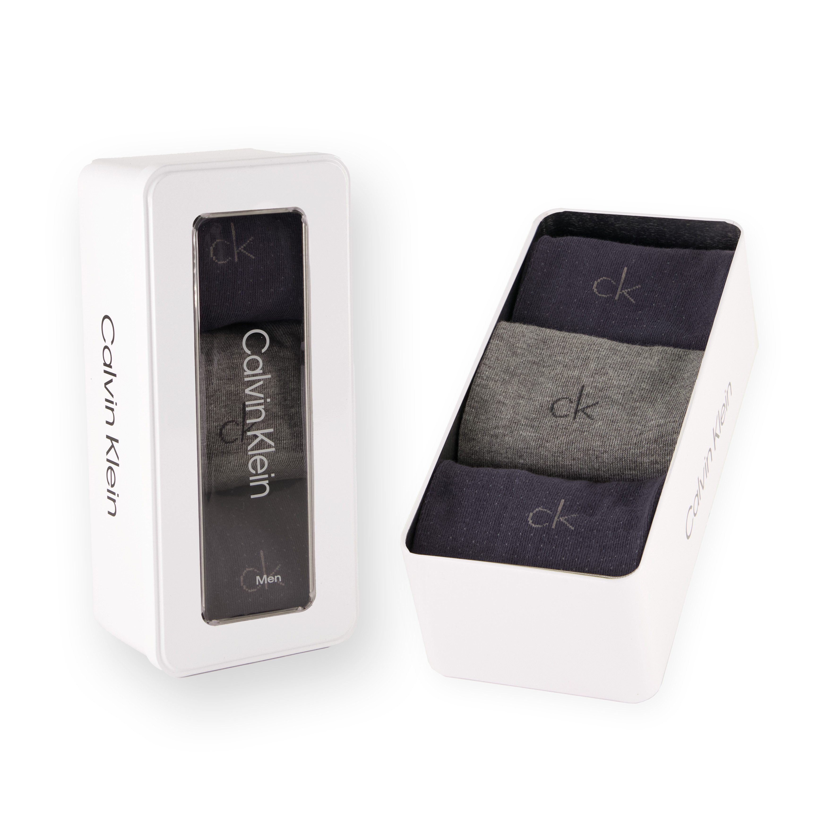 Calvin Klein Sokken CK MEN SOCK 3P GIFTBOX DROPNEEDLE GRID (Set van 3)