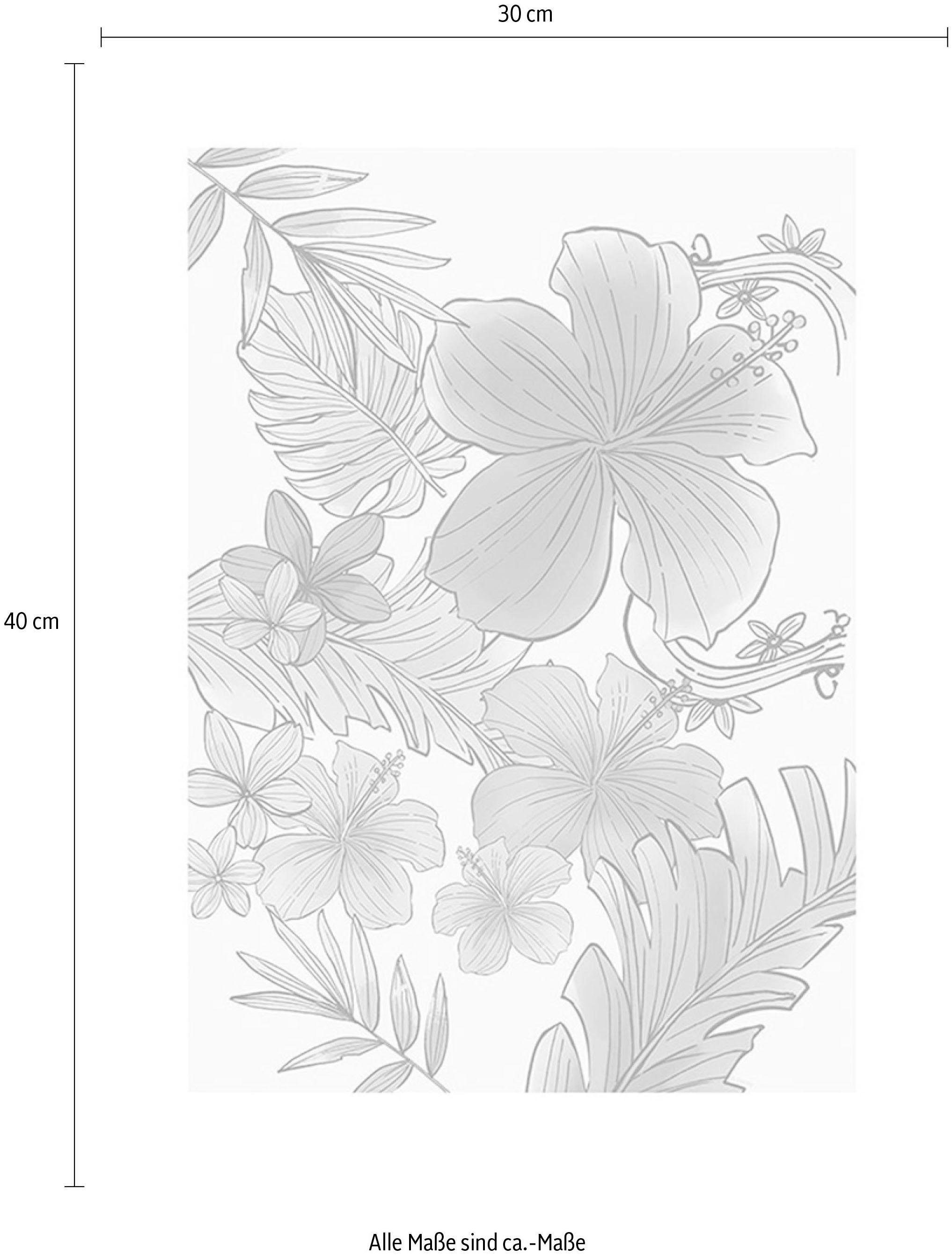 Komar Wanddecoratie Ariel Flowers Wanddecoratie voor de kinderkamer - zonder lijst (1 stuk)