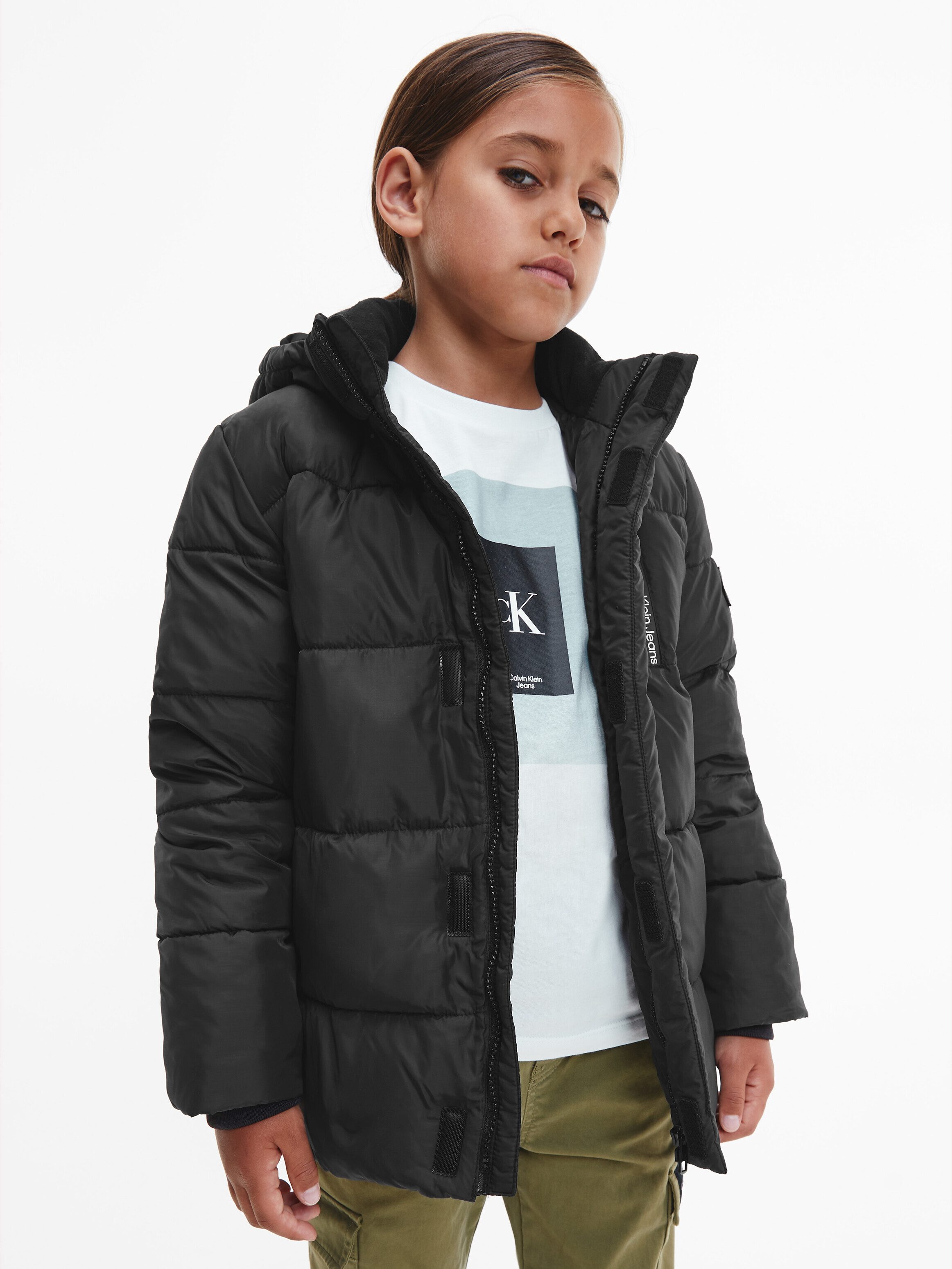 Calvin Klein Winterjack ESSENTIAL PUFFER JACKET voor kinderen tot 16 jaar en calvin klein merklabel