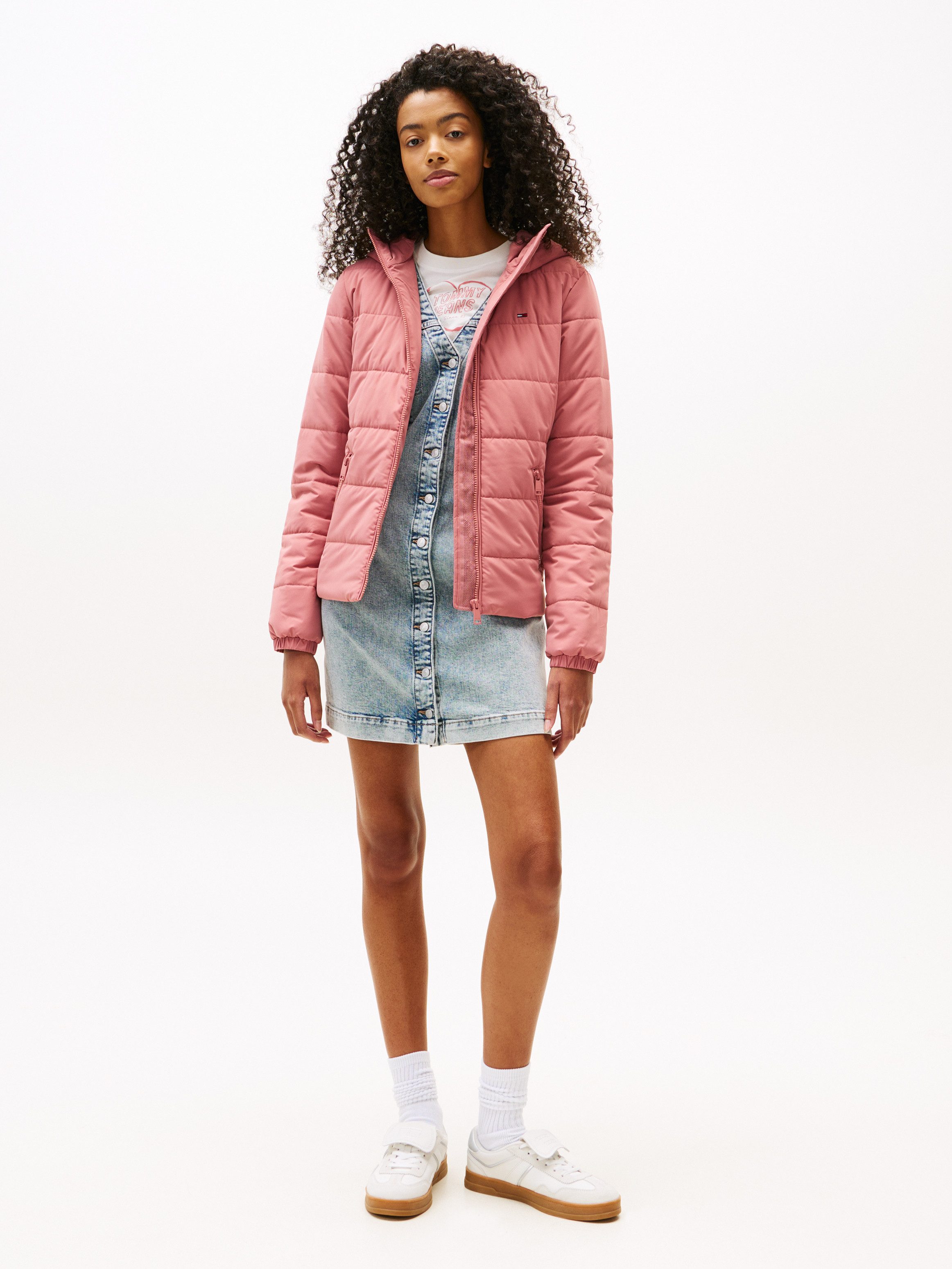 TOMMY JEANS Gewatteerde jas TJW SLIM LW HOODED PADDED JACKET