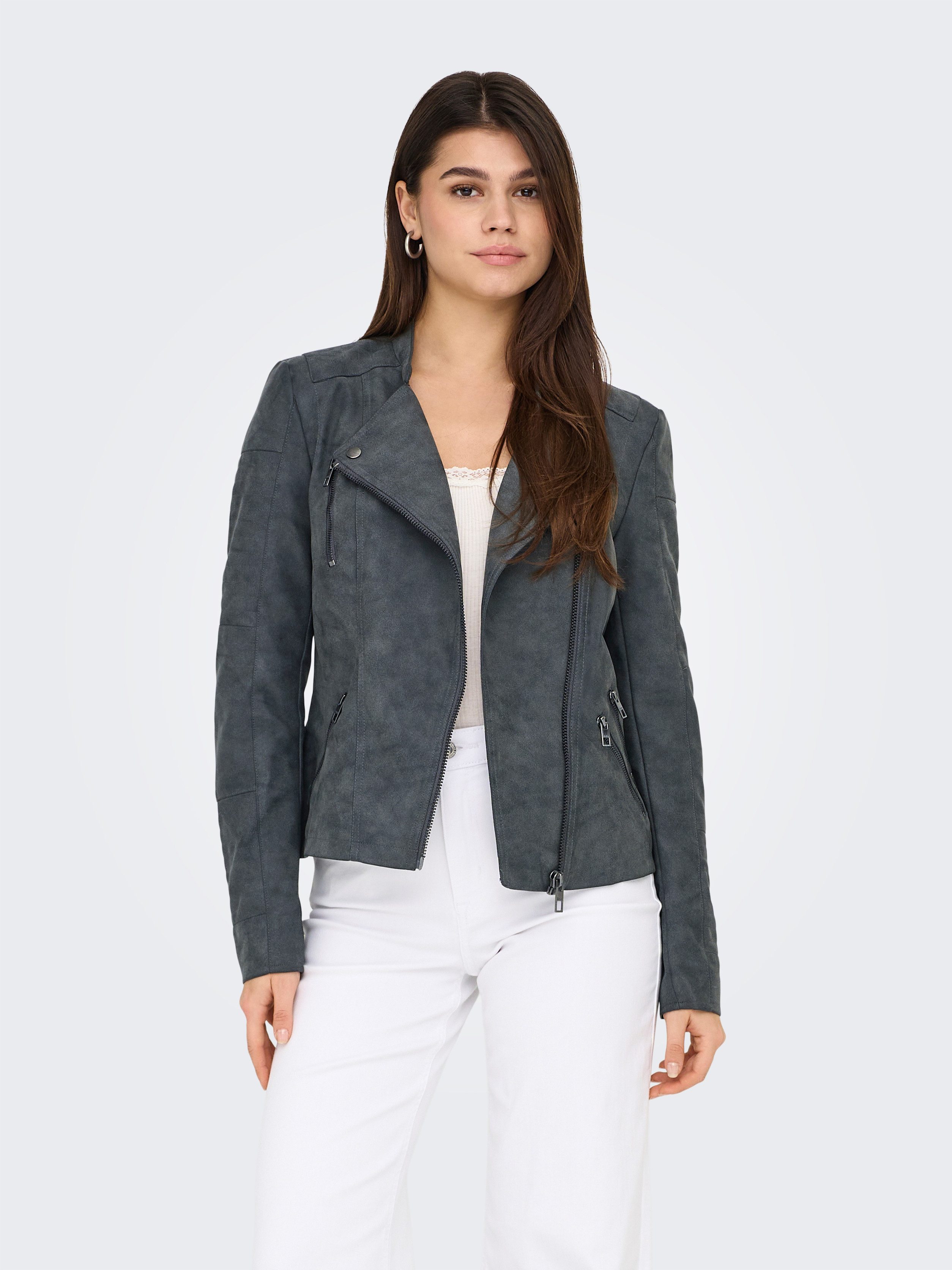Only Imitatieleren jack ONLAVA FAUX LEATHER BIKER OTW NOOS