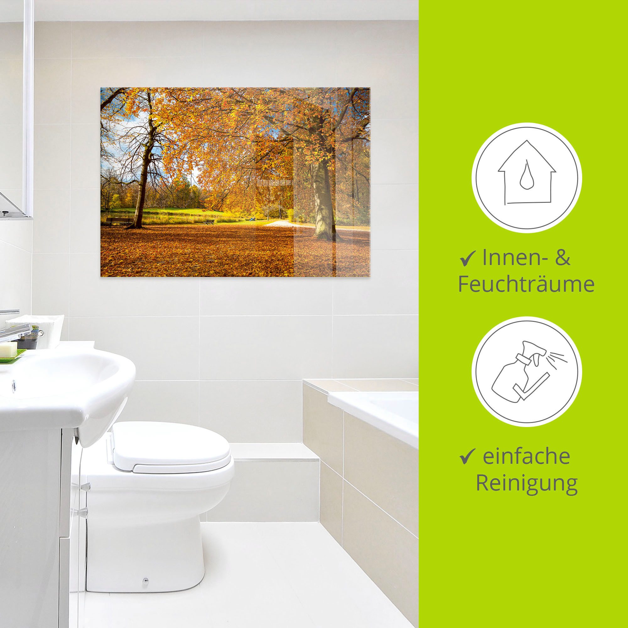 Artland Print op glas Herfst bij slot Nymphenburg