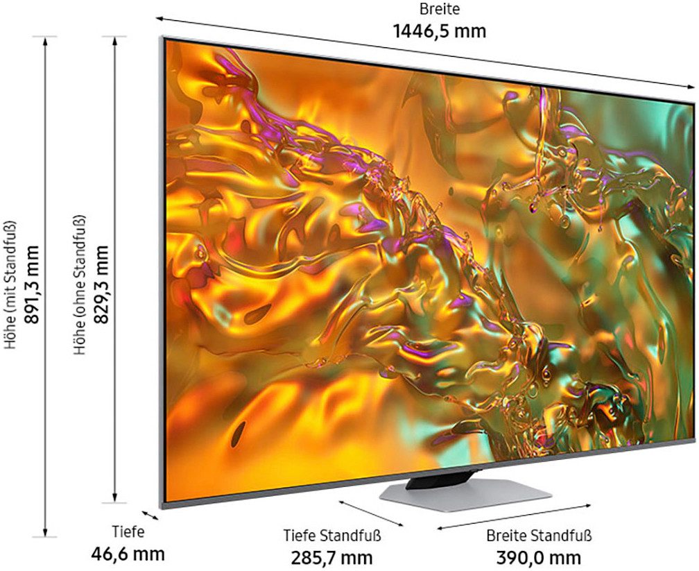Samsung QLED-TV, 163 cm / 65", 4K Ultra HD, Smart TV, Neural Quantum 4K AI Gen2-processor, tot 120Hz