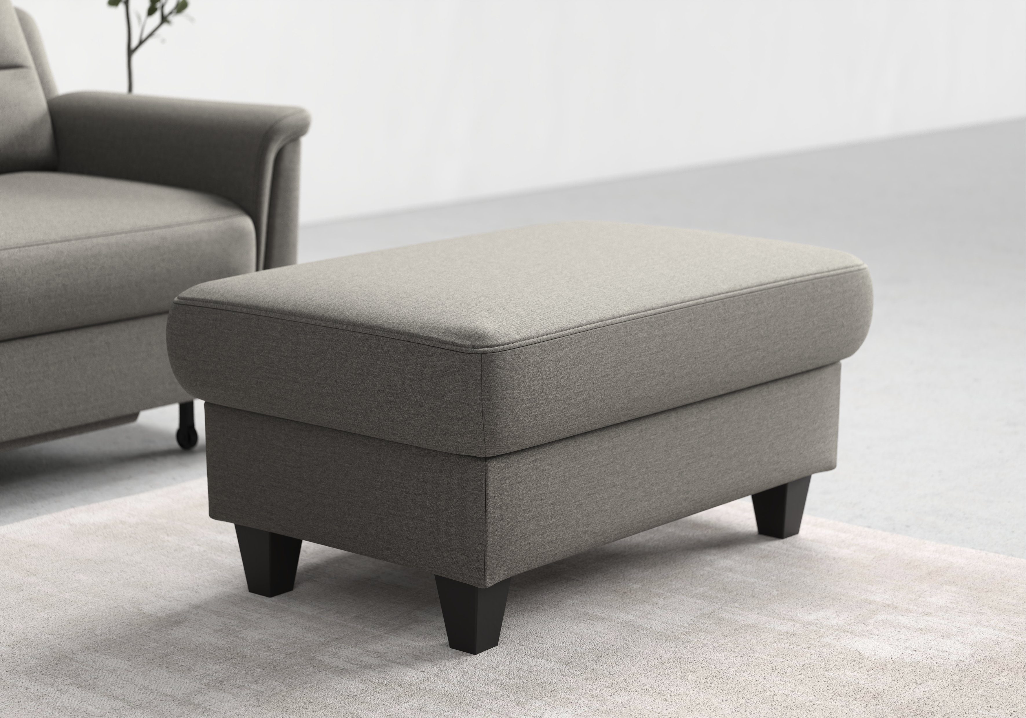 Sit&more Hocker met bergruimte Farö met bergruimte en binnenvering en wengékleurige poten