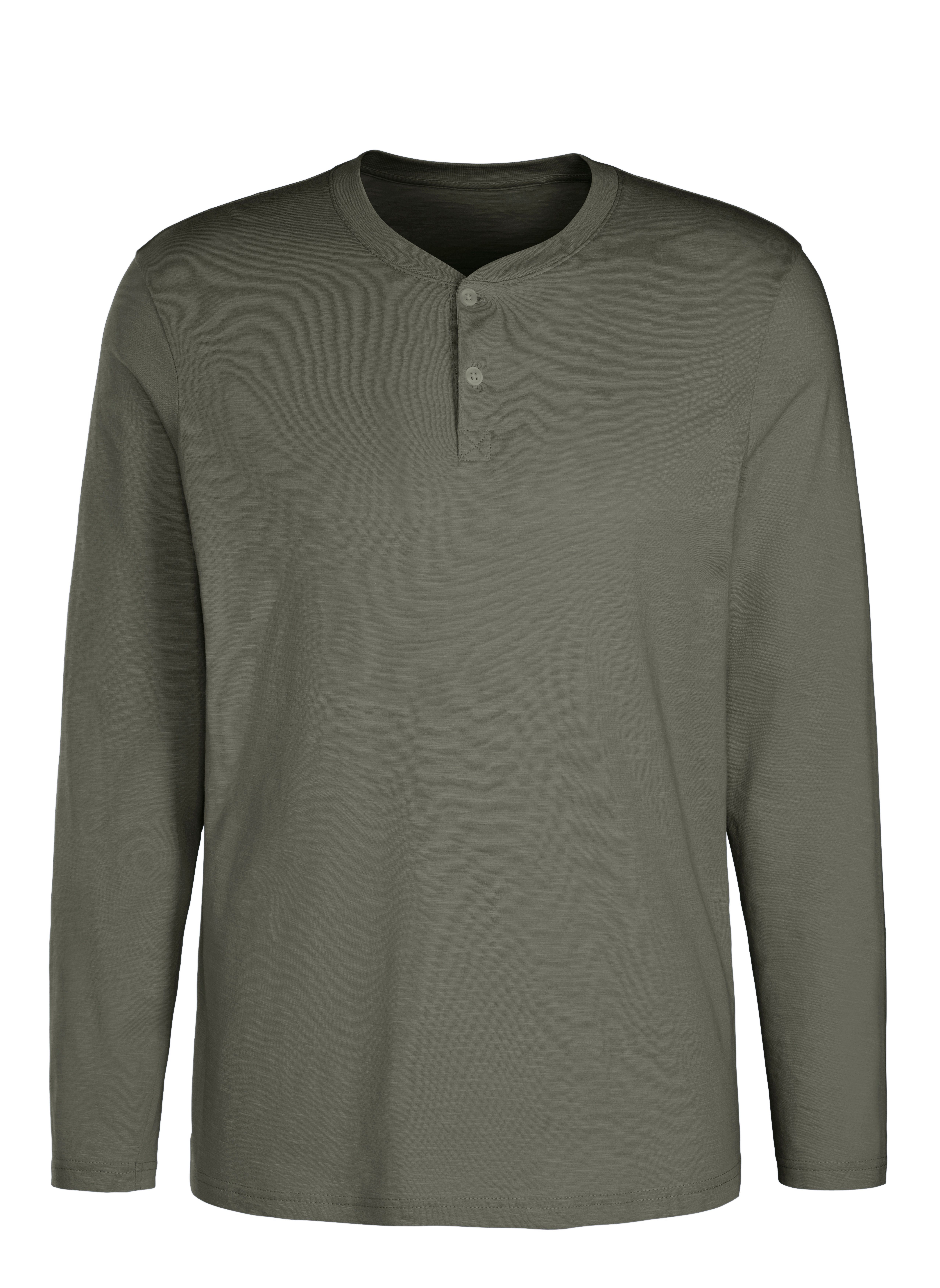 H.I.S Shirt met lange mouwen Shirt met knoopsluiting van gestructureerde katoenkwaliteit (set, 2-delig)