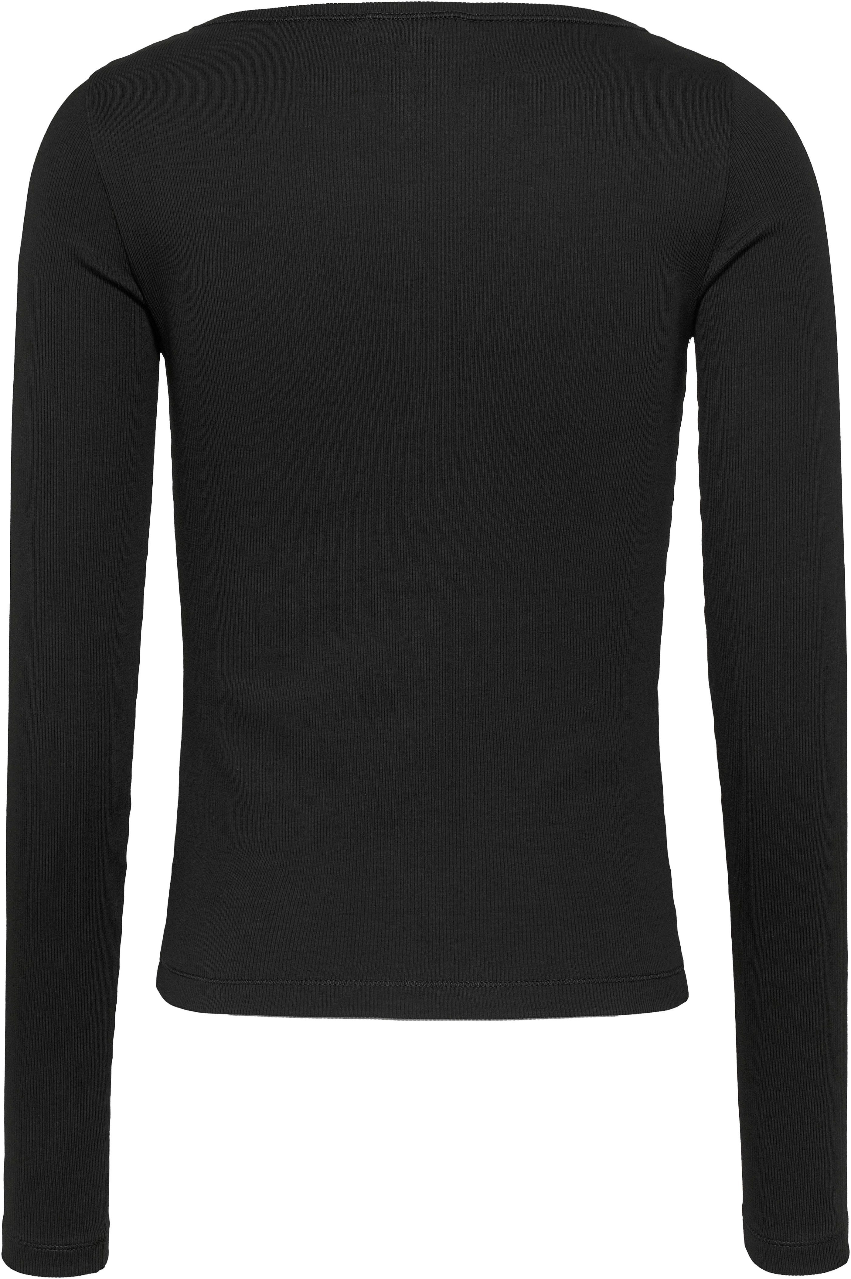 TOMMY JEANS Shirt met lange mouwen TJW SLIM BUTTON THRU LS