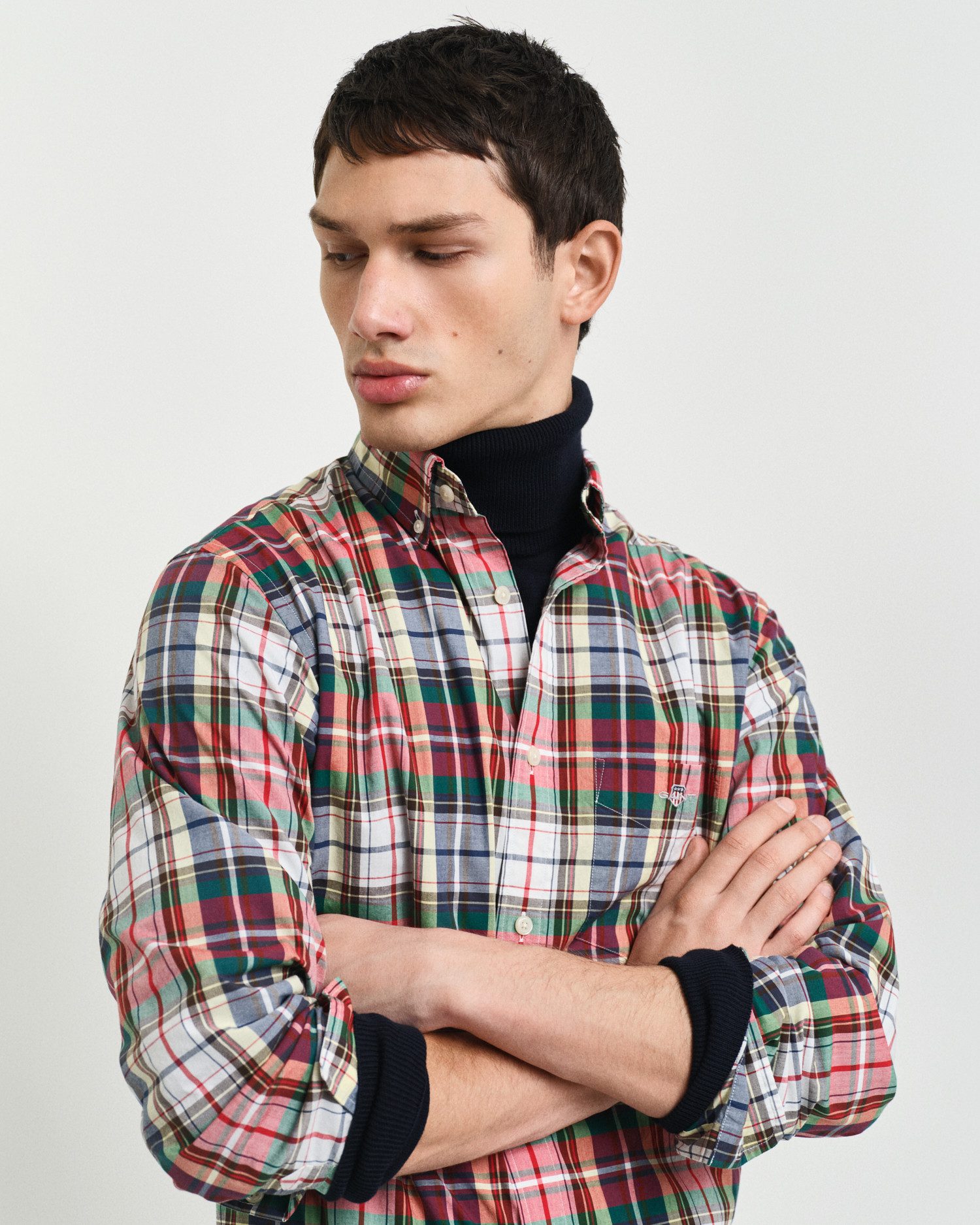 Gant Geruit overhemd REG POPLIN TARTAN CHECK SHIRT Regular fit popeline overhemd met tartan-ruitpatroon