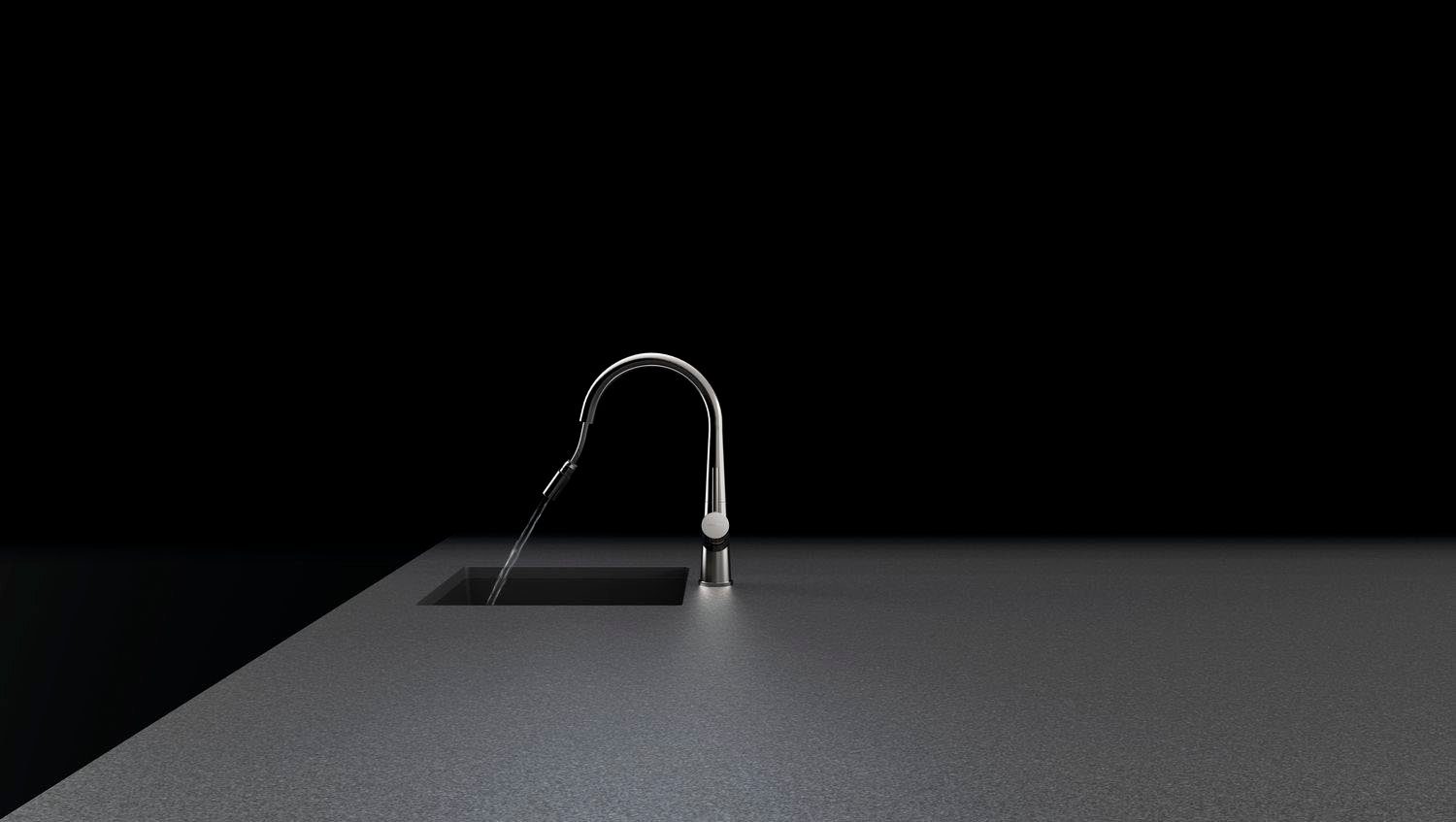 Schock Keukenkraan CONOS SB uitschuifbare uitloop, fluisterperlator, draaibereik 130°