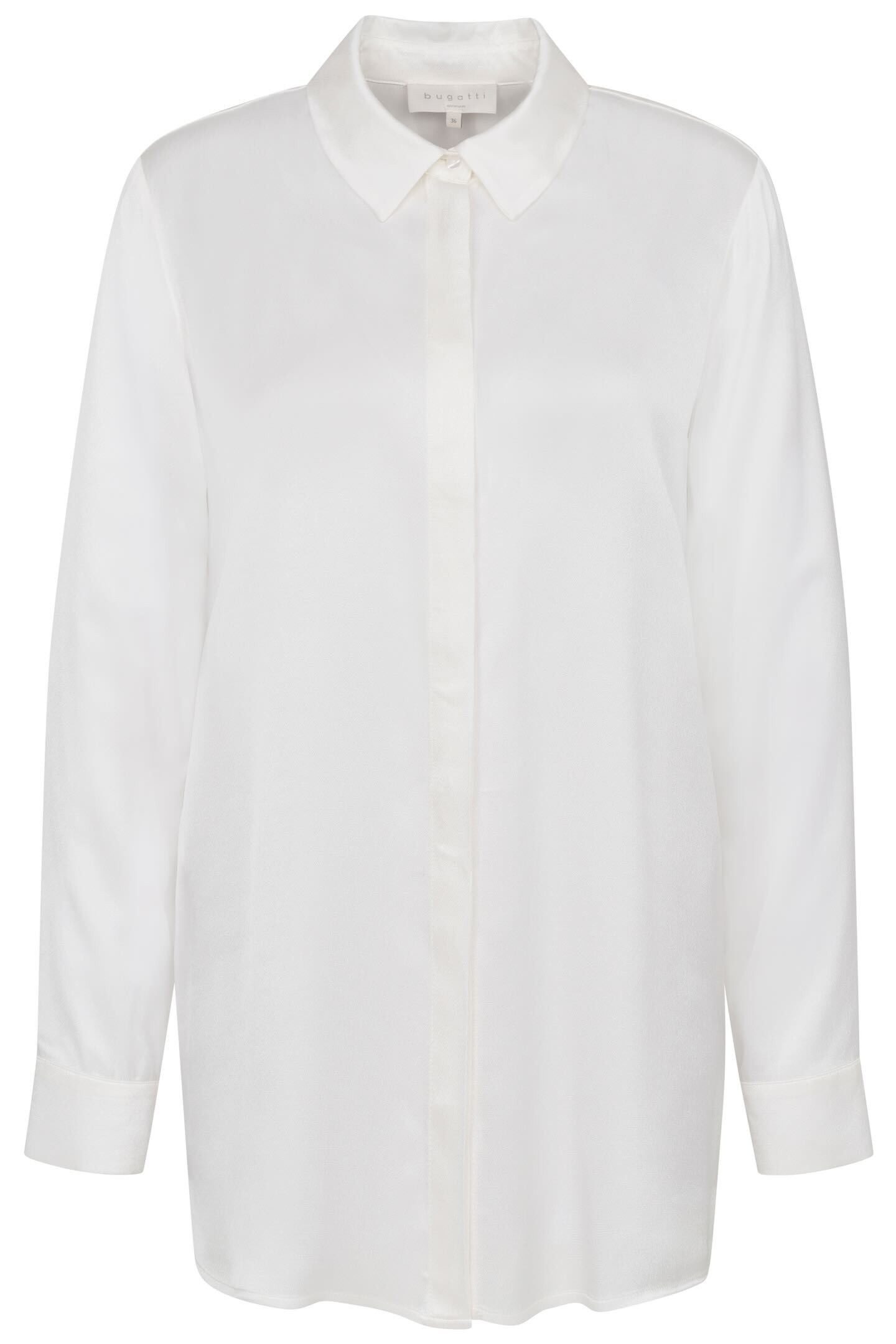 Bugatti Blouse met lange mouwen met een afgeronde zoom