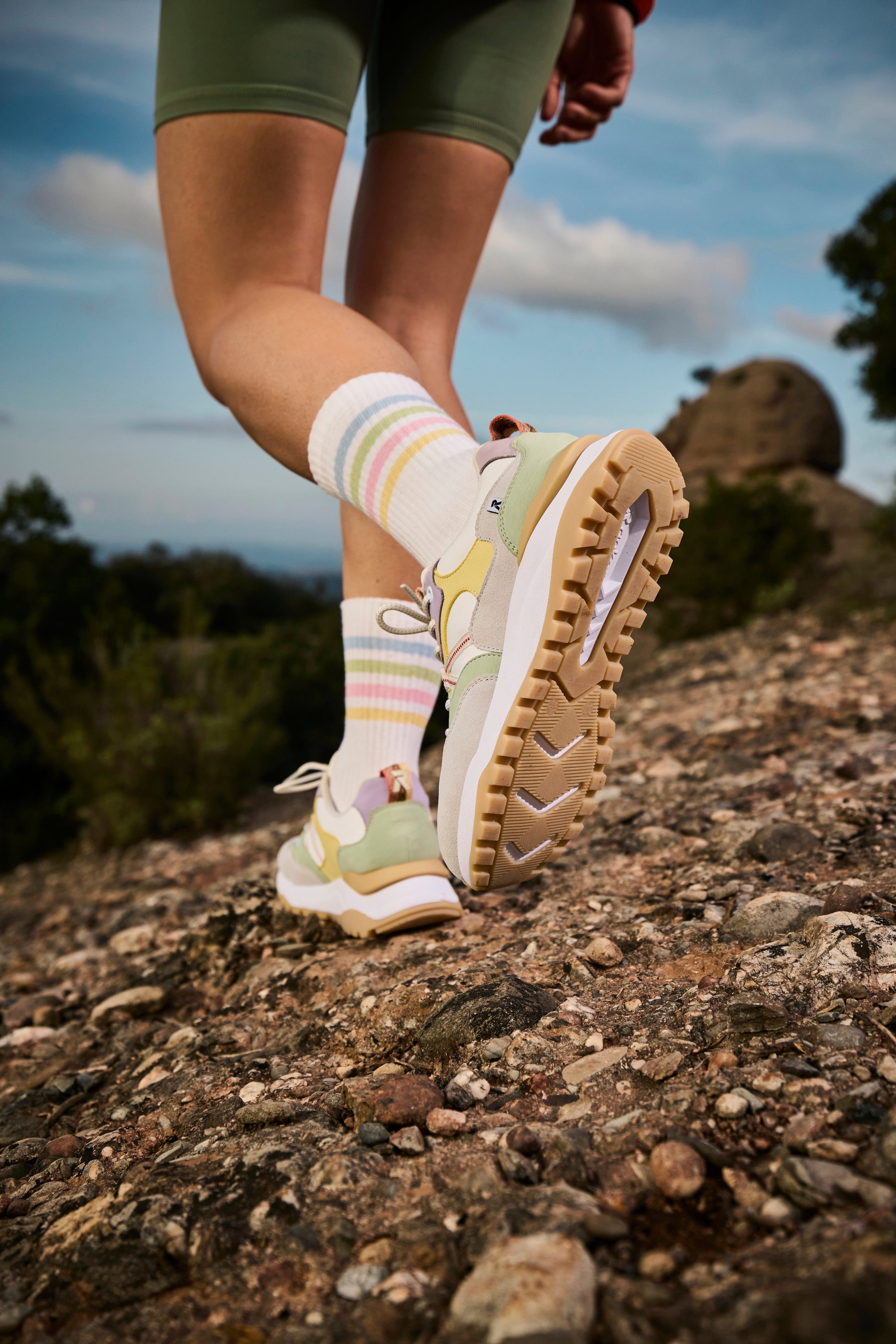 RIEKER Sport Sneakers met sleehak Bel Air vrijetijdsschoen, lage schoen, veterschoen met uitneembaar voetbed