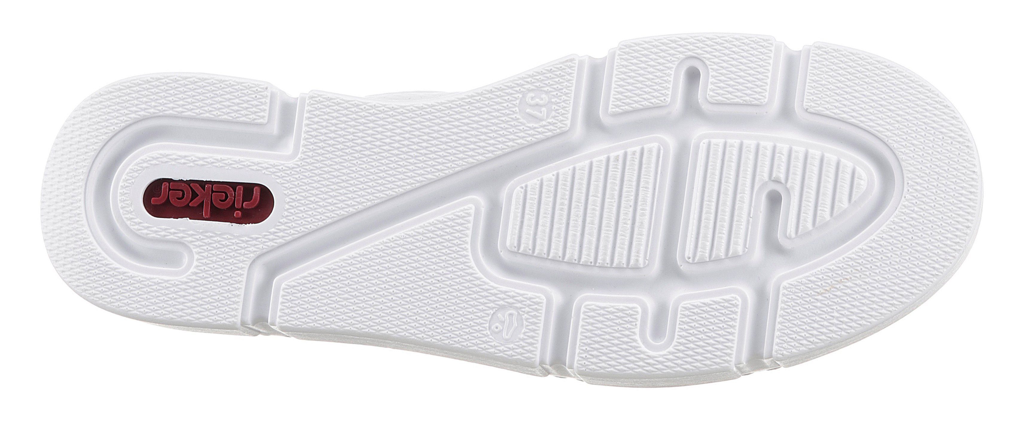 Rieker Plateausneakers met goudkleurige details, vrijetijdsschoen, lage schoen, veterschoen