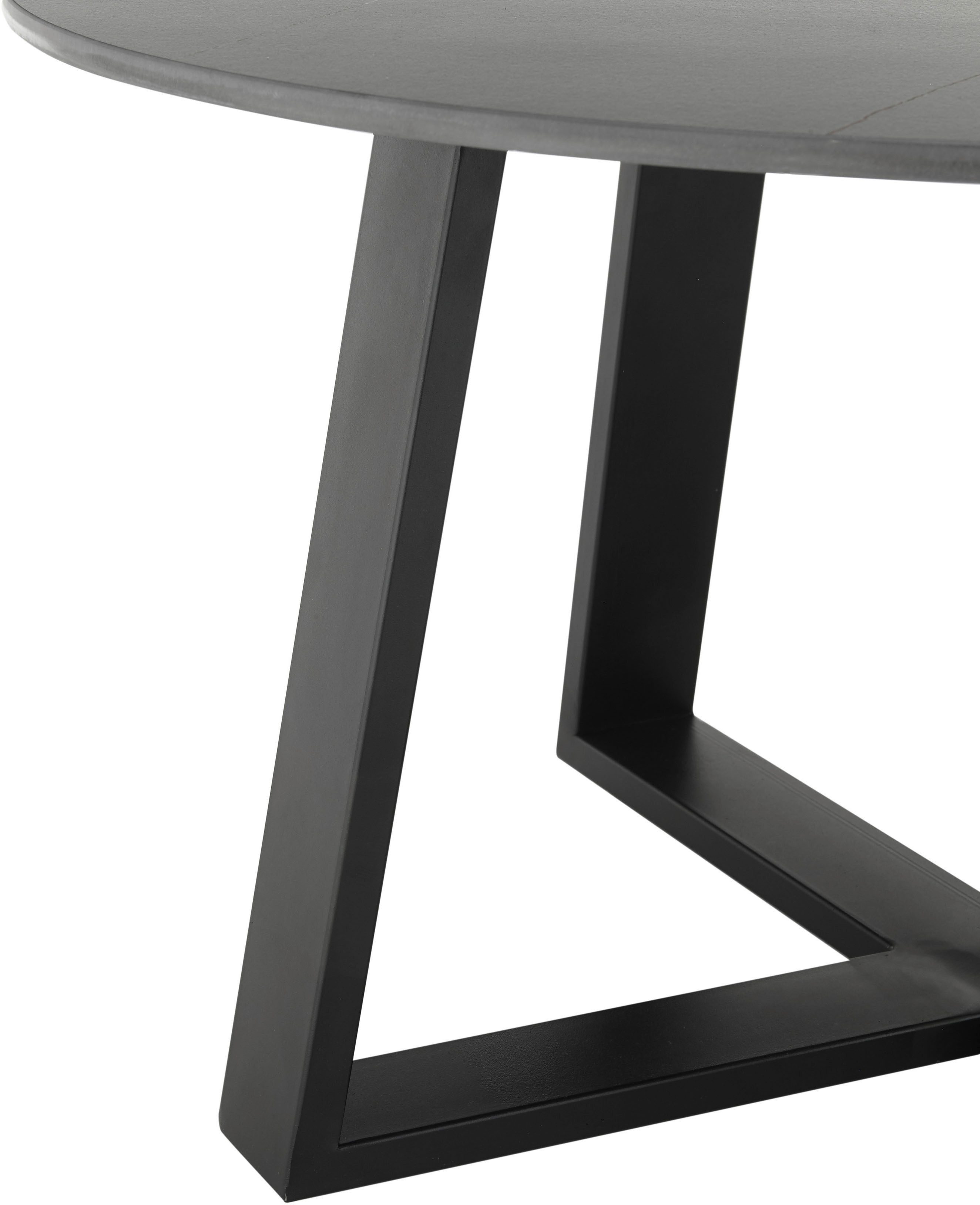 Stolkom Salontafel Tanea salontafel keramiek rond zwart gemarmerd BxHxD 110x40x70 cm