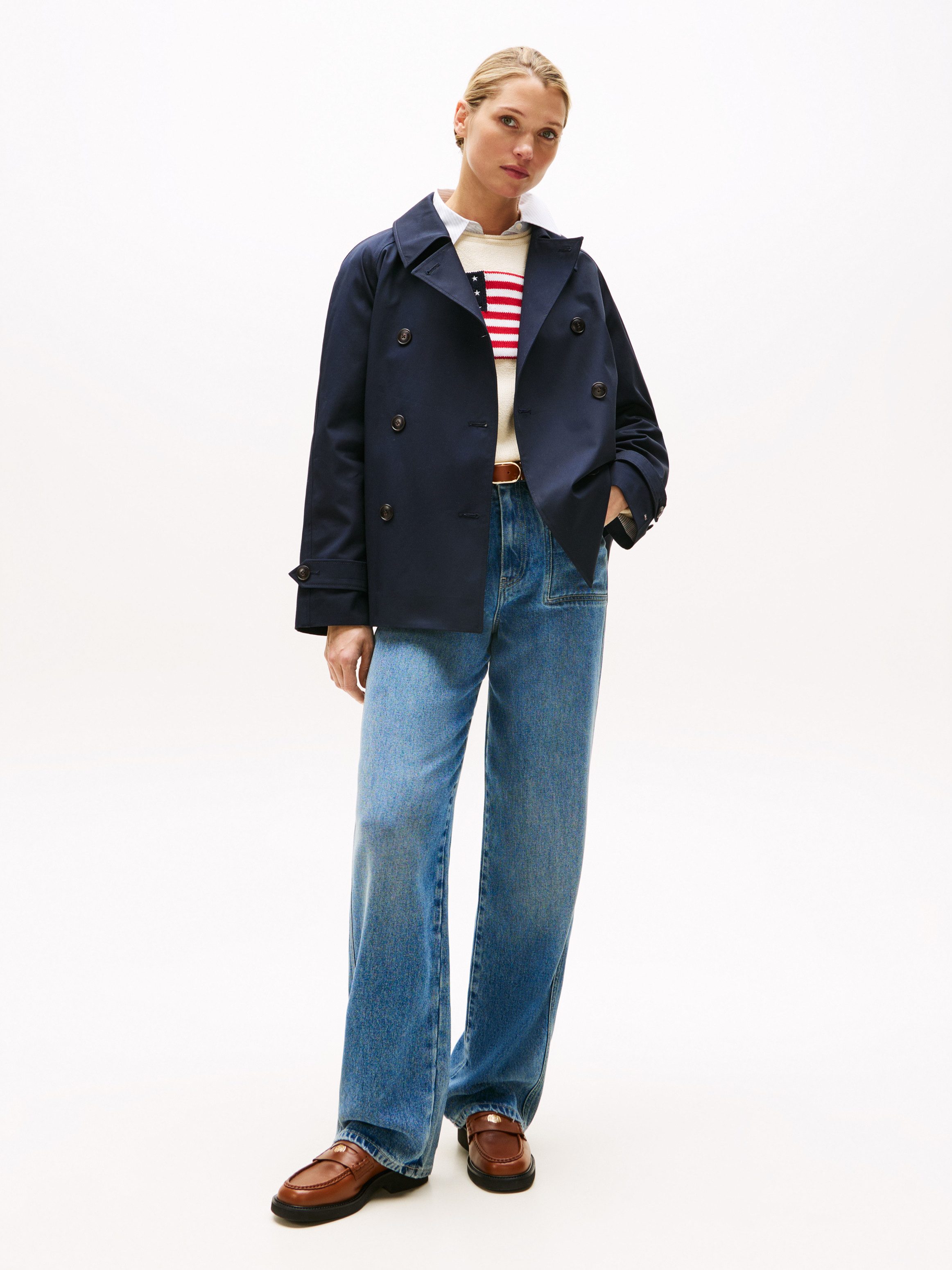 Tommy Hilfiger Trenchcoat COTTON REG SHORT TRENCH COAT