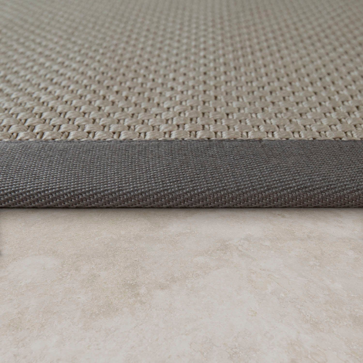 Paco Home Vloerkleed Sisala 270 Platweefsel, geweven, sisal look, randdessin, geschikt voor binnen en buiten