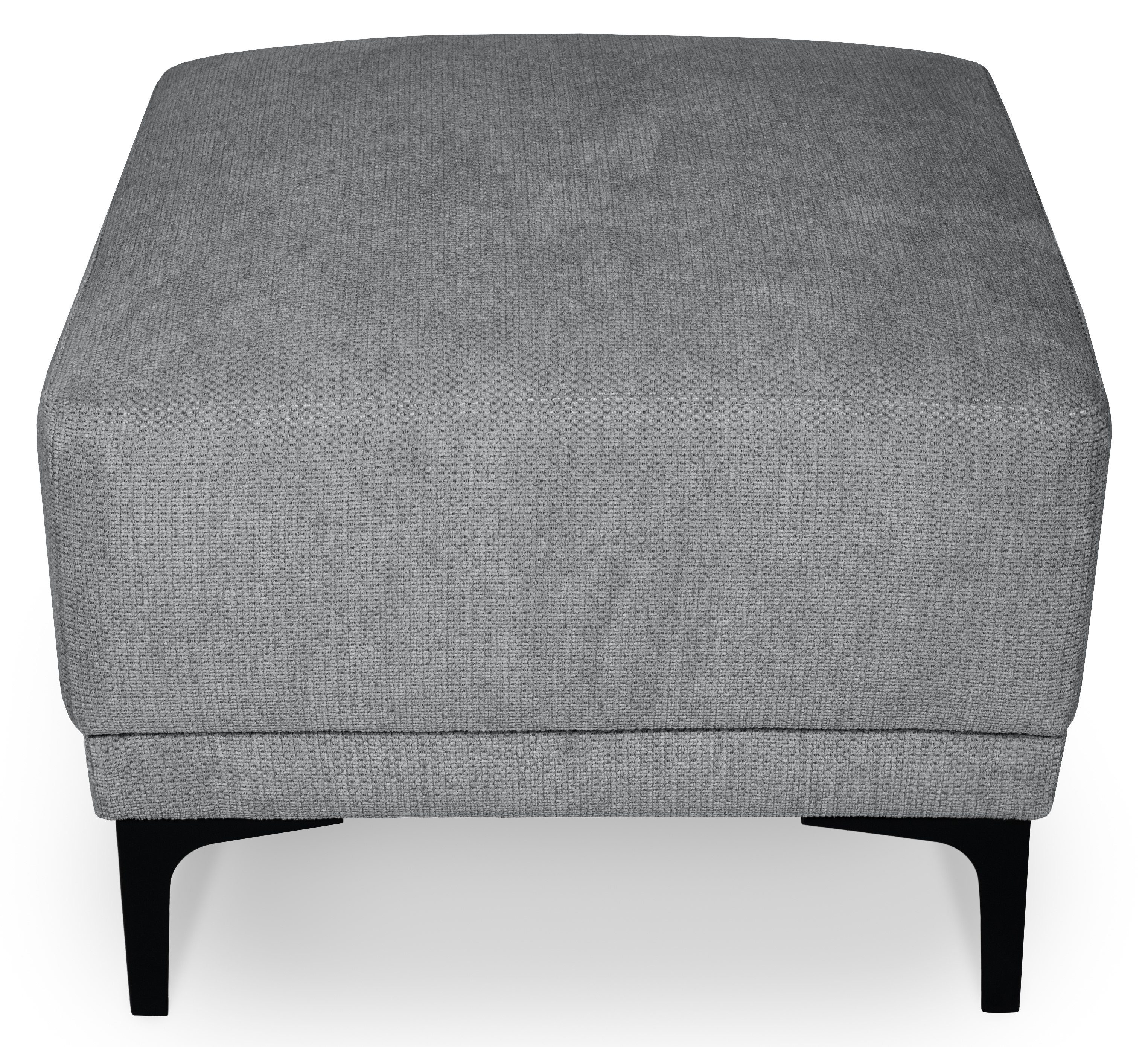 Places of Style Hocker Xander Breedte 58 cm, soft-touch chenille, zwarte metalen voeten