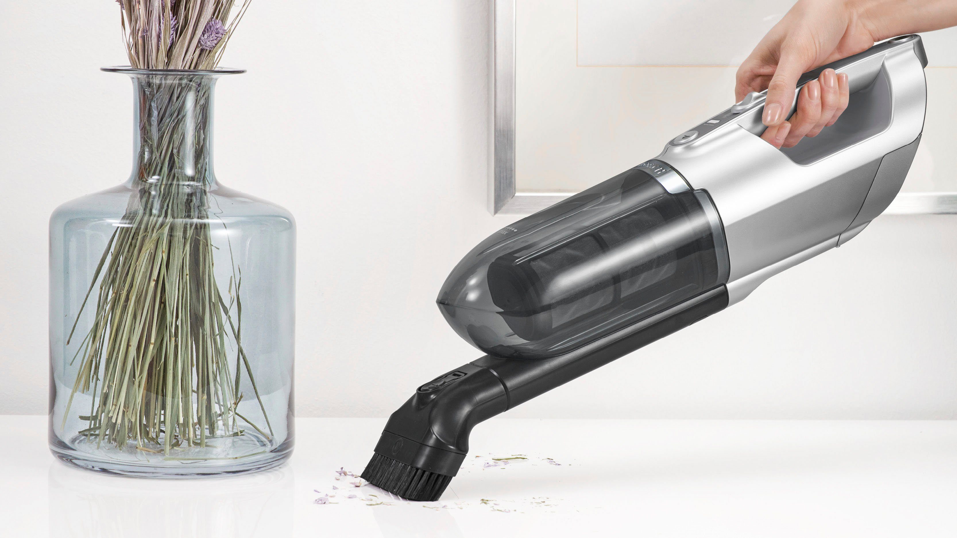 BOSCH Accu-kruimeldief en -stofzuiger Flexxo Gen 2 serie 4 BBH3K2801 28 v, elektrisch mondstuk met led, geïntegreerde accessoires, zilver