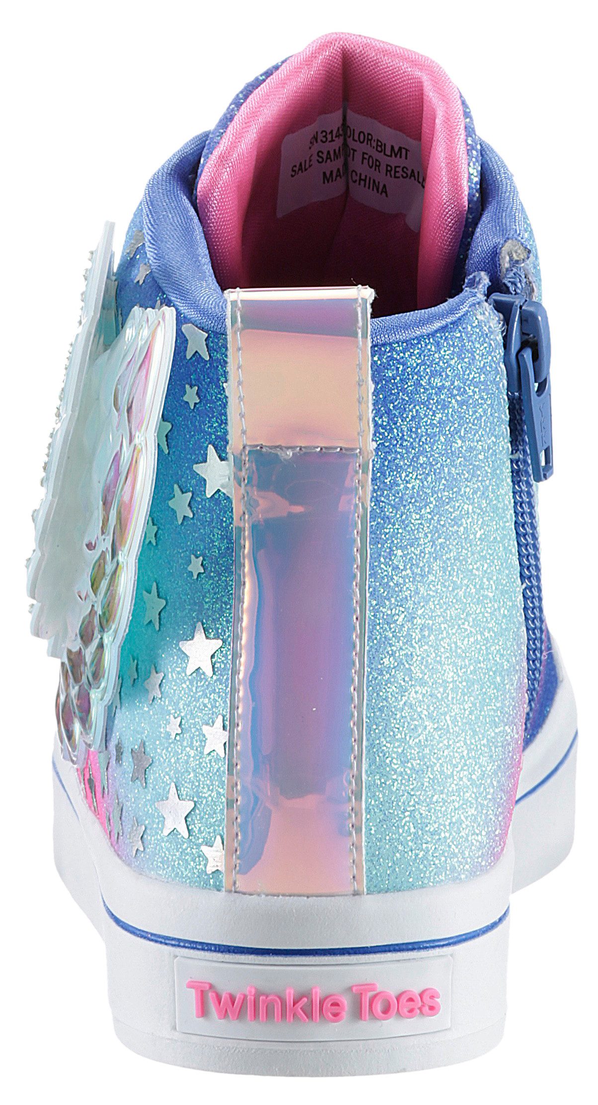 Skechers Sneakers Twinkle Toes: Twi-Lites 2.0 - Dreamy Wings , vrijetijdsschoen, knipperschoen met glinsterende vleugelapplicatie