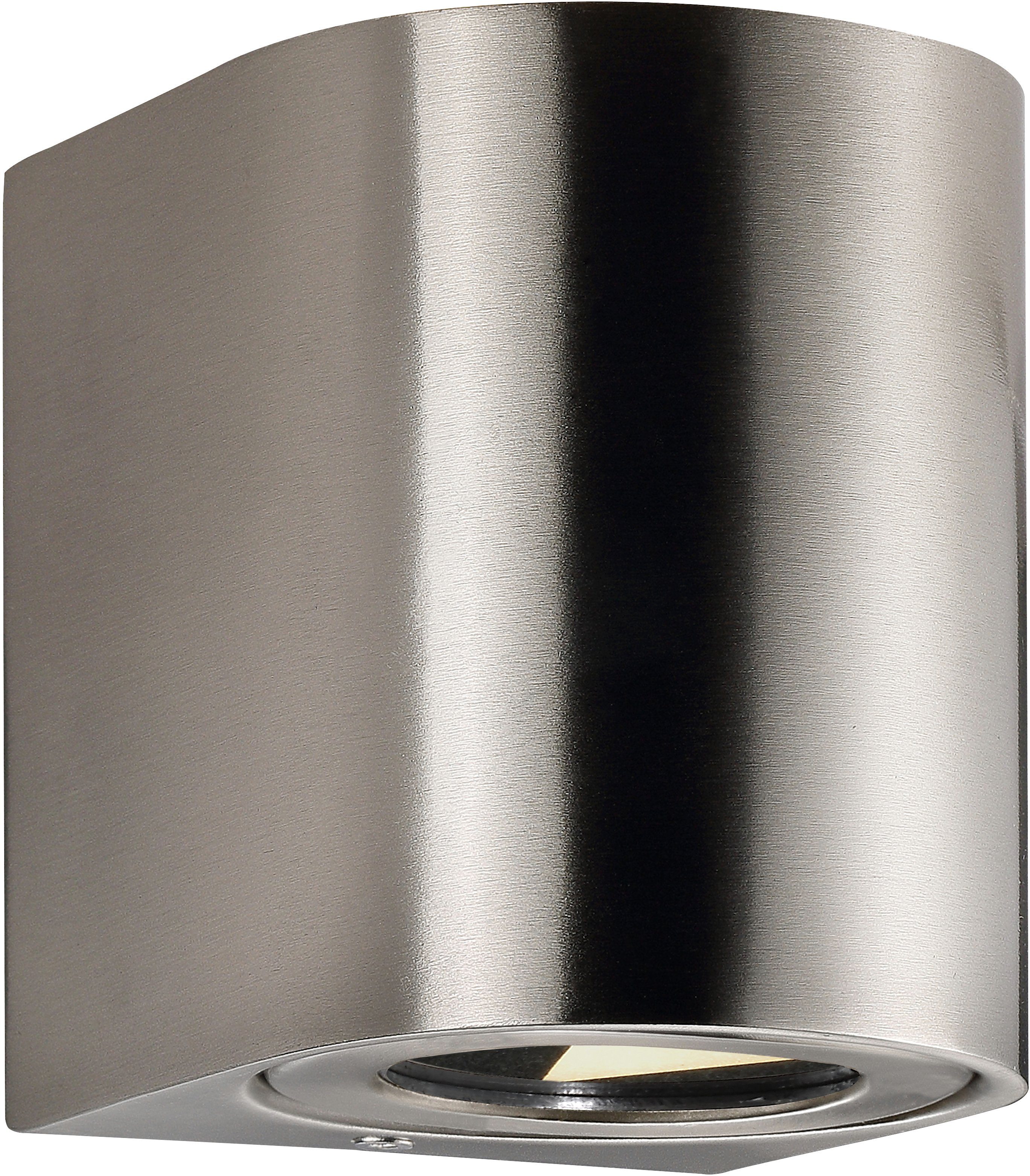 Nordlux Ledwandlamp voor buiten Canto 2 inclusief verschillende lichtsjablonen tuinlampen zilver(kleur)