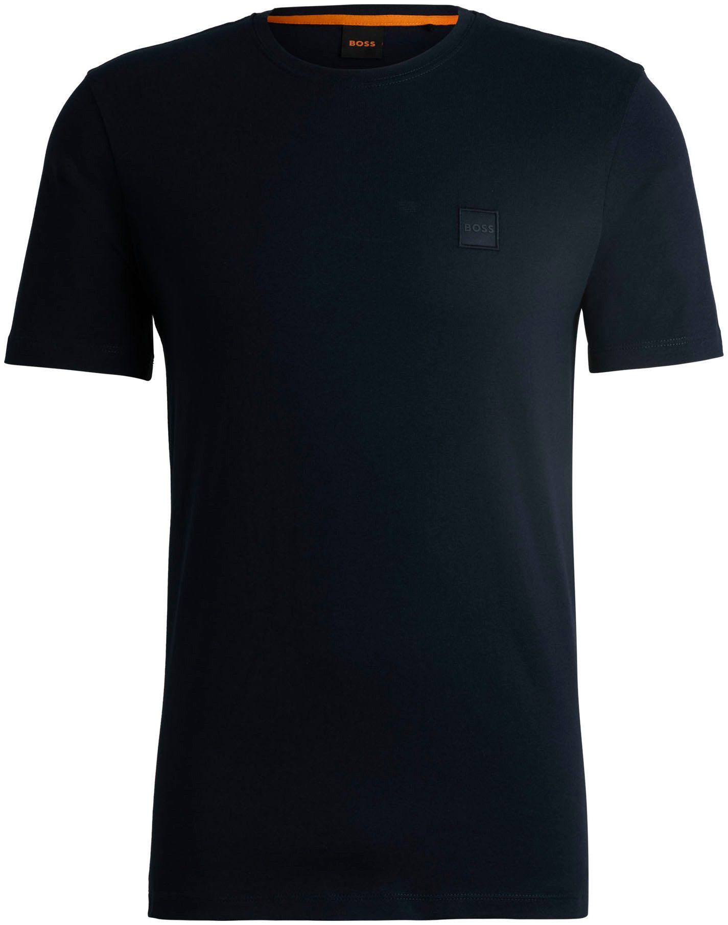 Boss Orange T-shirt Tales met boss-borduursel op de borst