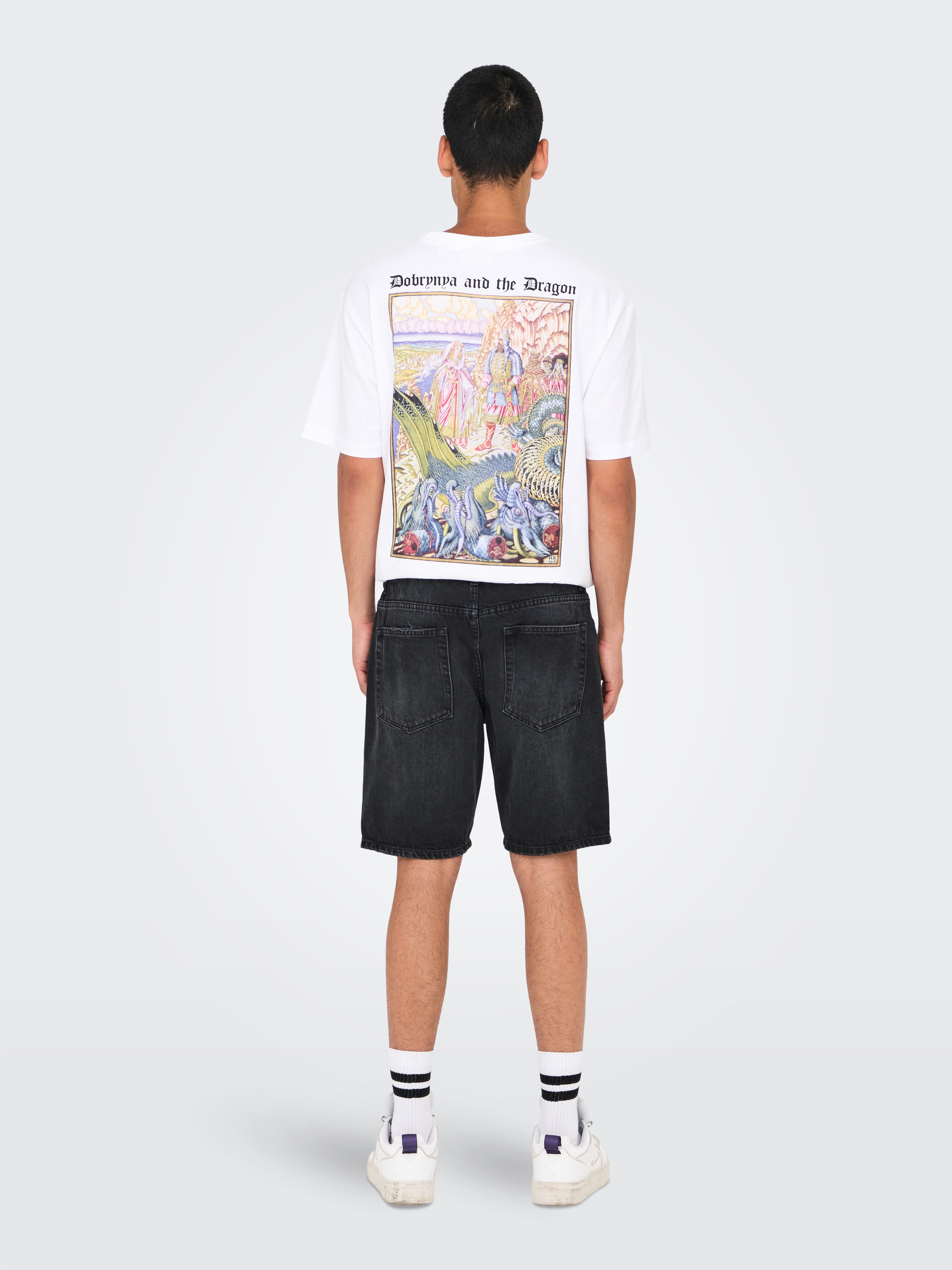 ONLY & SONS Short ONSEDGE BLACK 2047 TAI DNM SHORTS