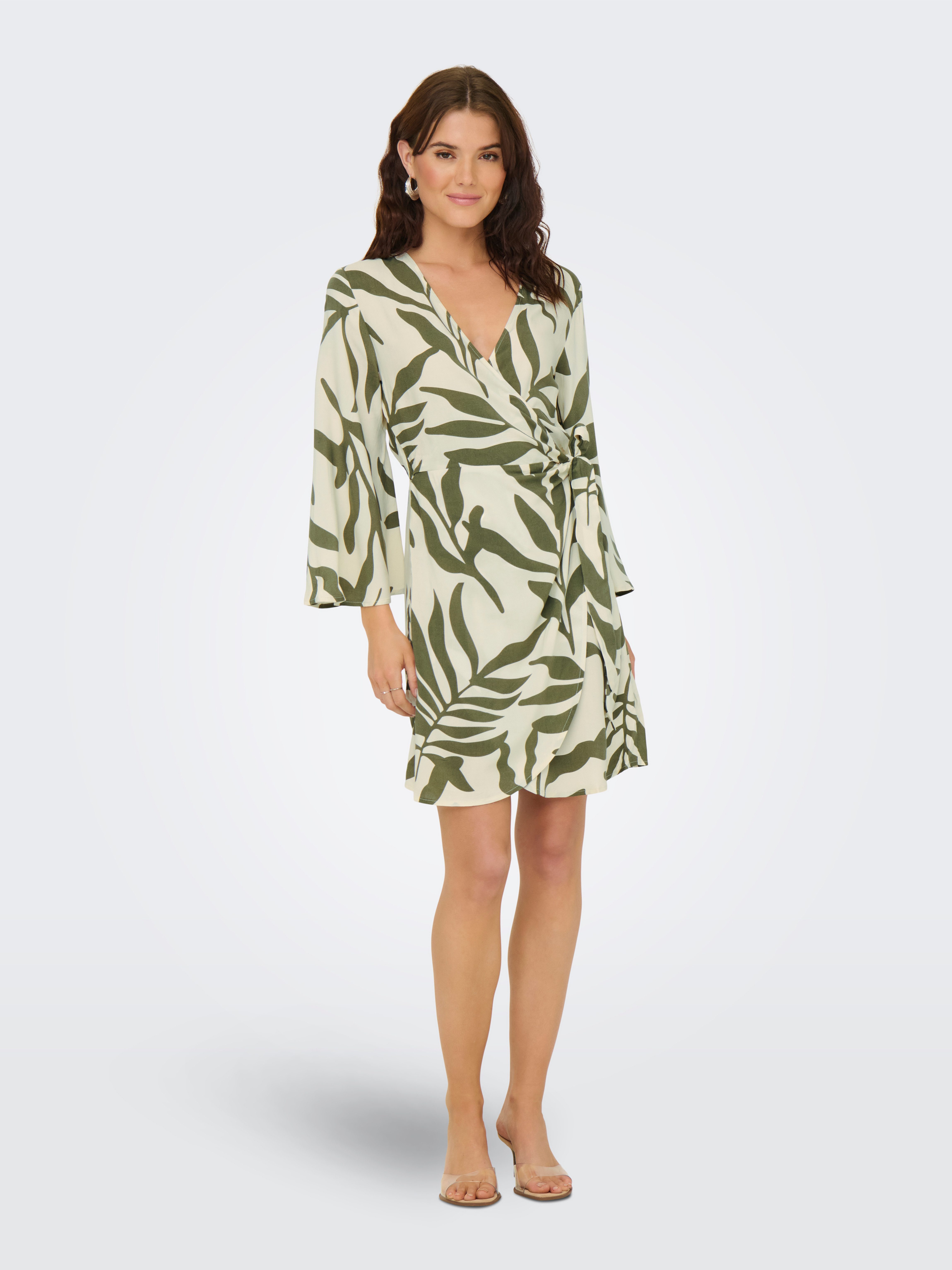 JDY Wikkeljurk JDYSEZEN LIFE 7/8 SHORT DRESS WVN DIA