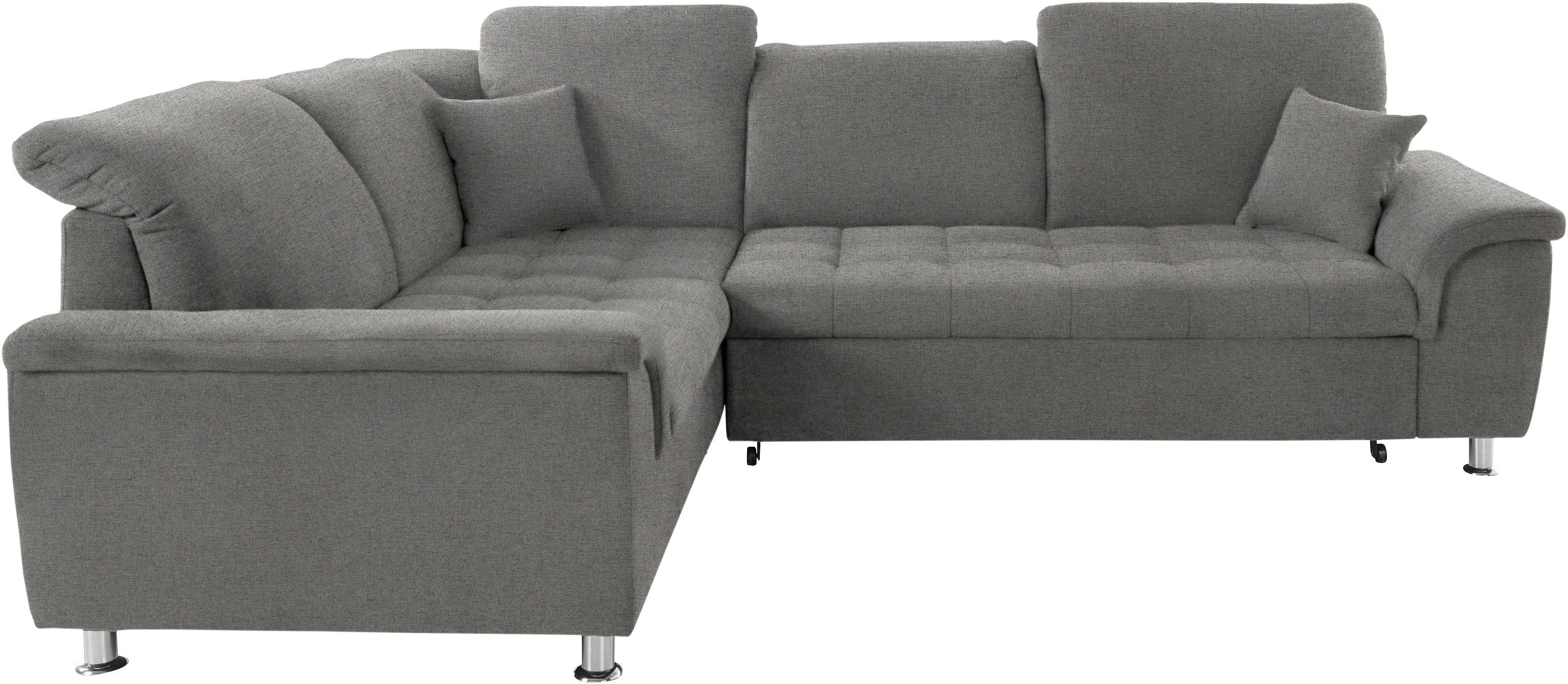 DOMO collection Hoekbank Franzi, tijdloos en elegant, moderne zittingstikking, L-Vorm
