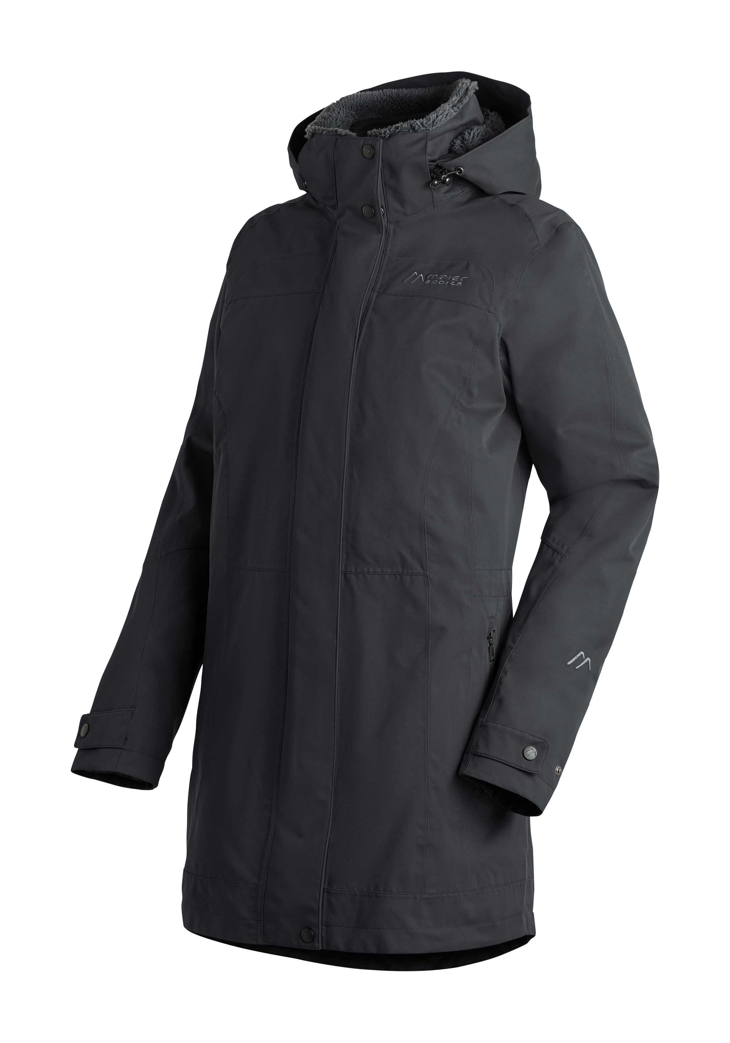 Maier Sports Outdoorjack GERDI Dames wandeljas, ademend en waterdicht, 2-in-1 jas met capuchon