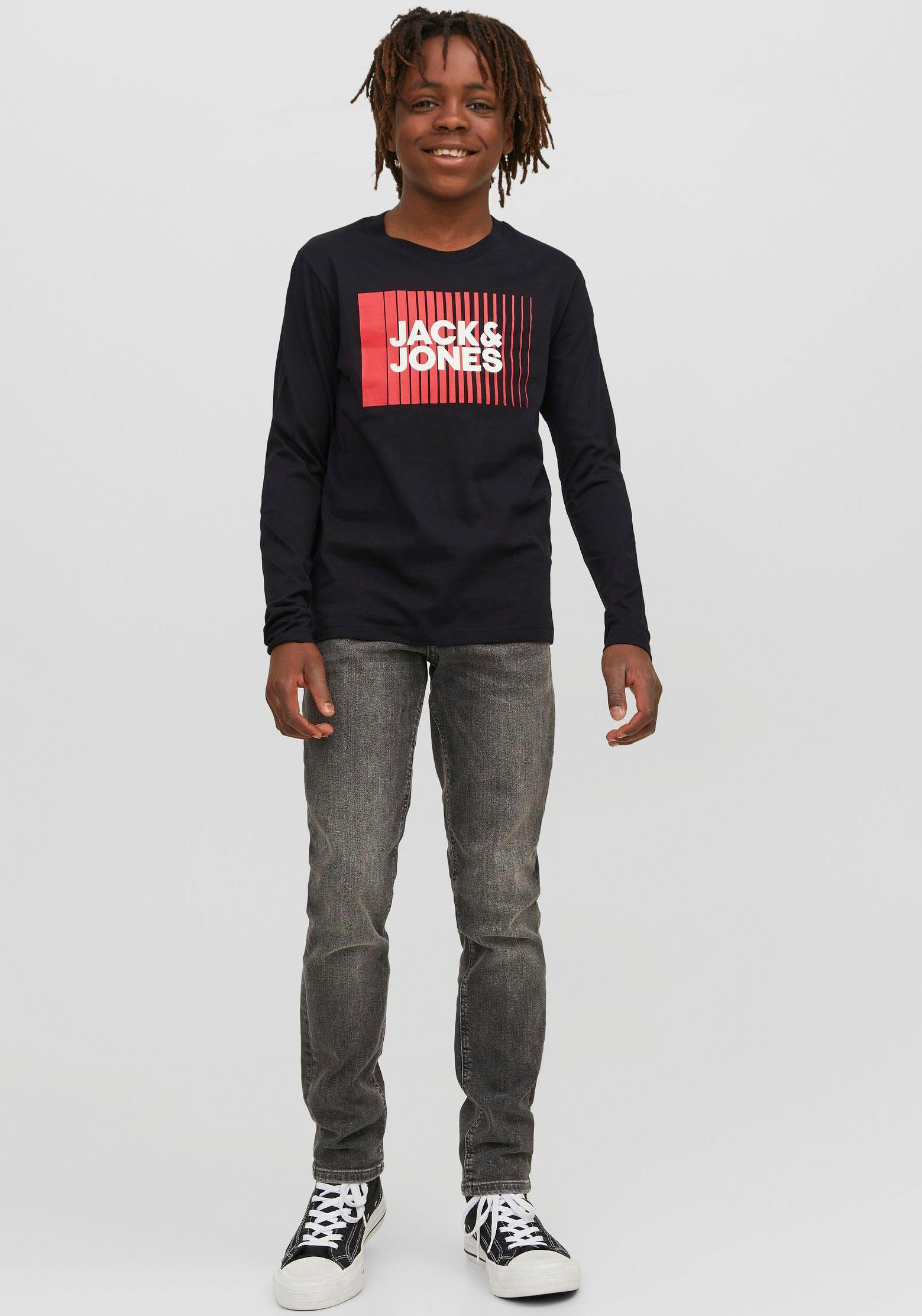 Jack & Jones Junior Shirt met lange mouwen JJECORP LOGO TEE PLAY LS O-NECK NOOS JNR