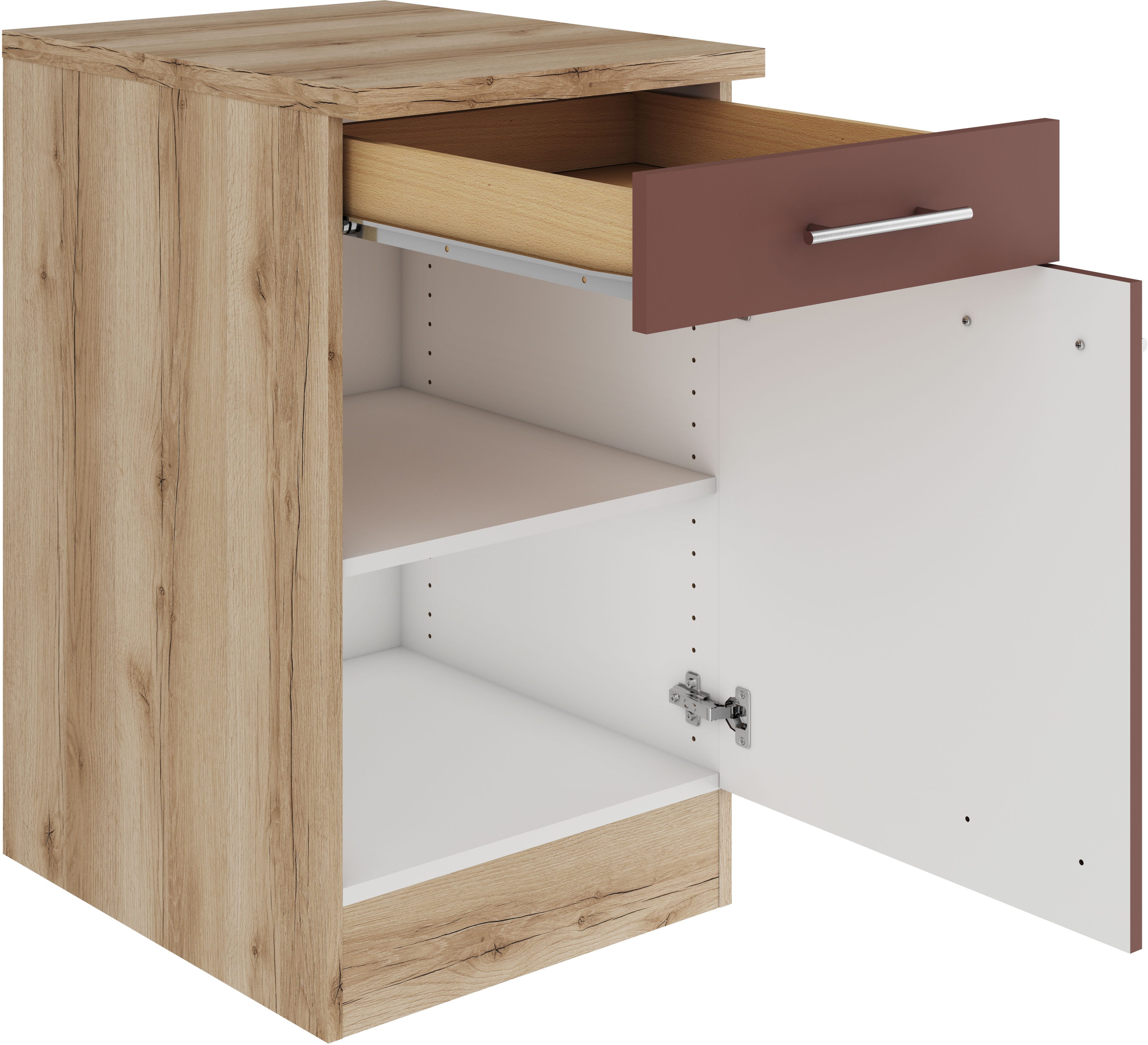 OPTIFIT Onderkast Bella Breedte 50 cm, 1 deur, 1 legplank, 1 lade