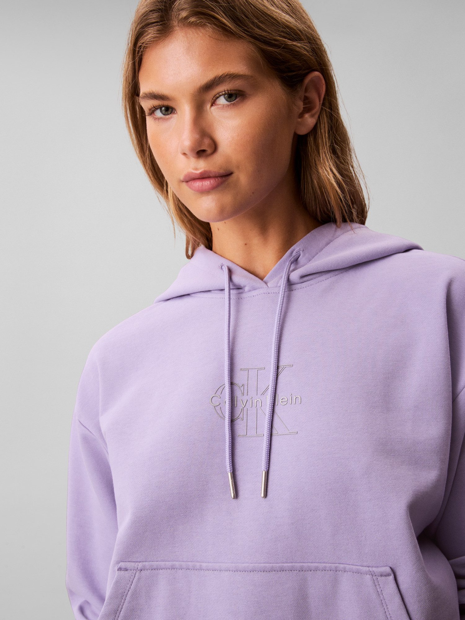 Calvin Klein Sweatshirt Capuchon met trekkoord, regular fit, logo-opdruk