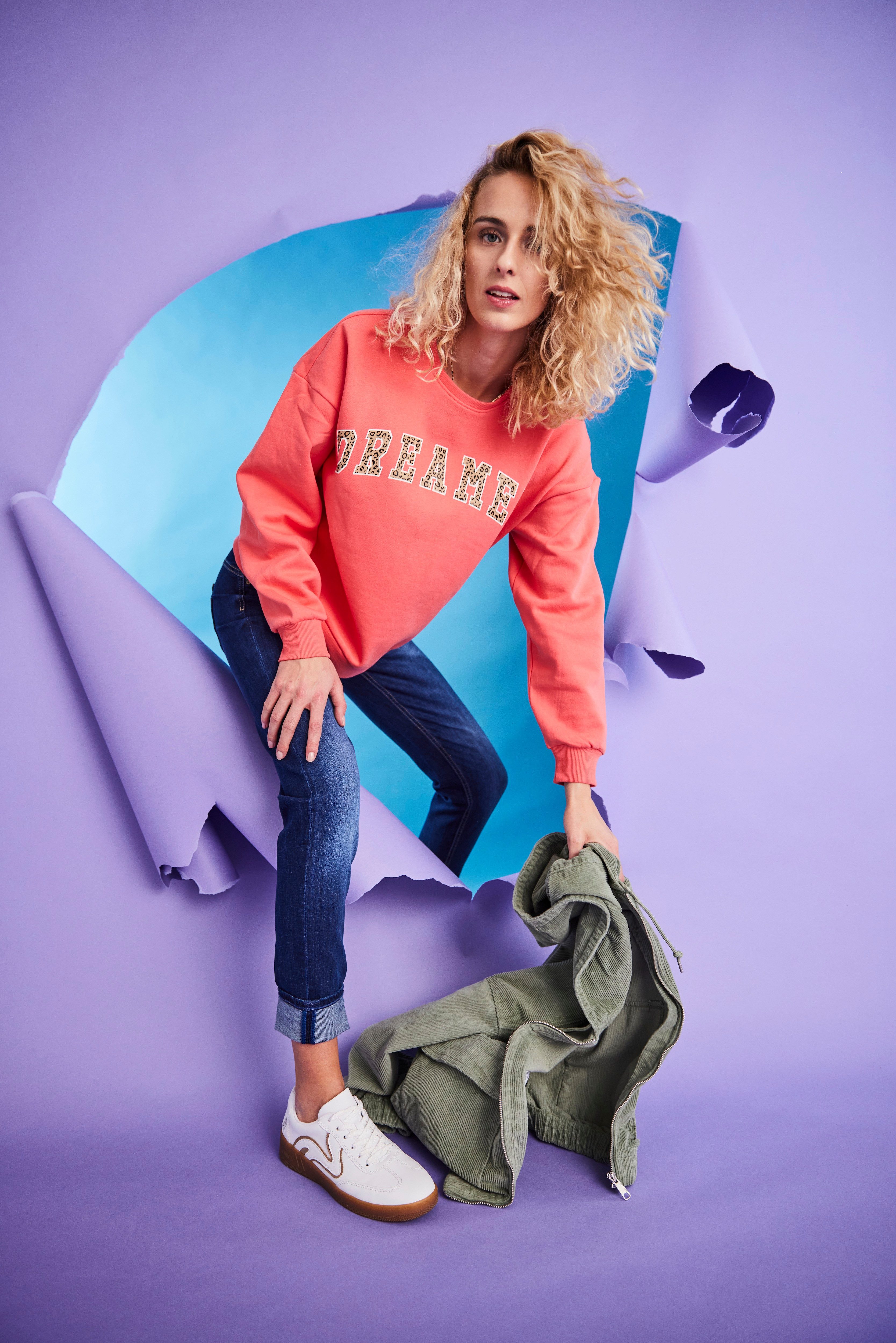 Only Sweatshirt ONLJOANA L/S LEO O-NECK CS SWT