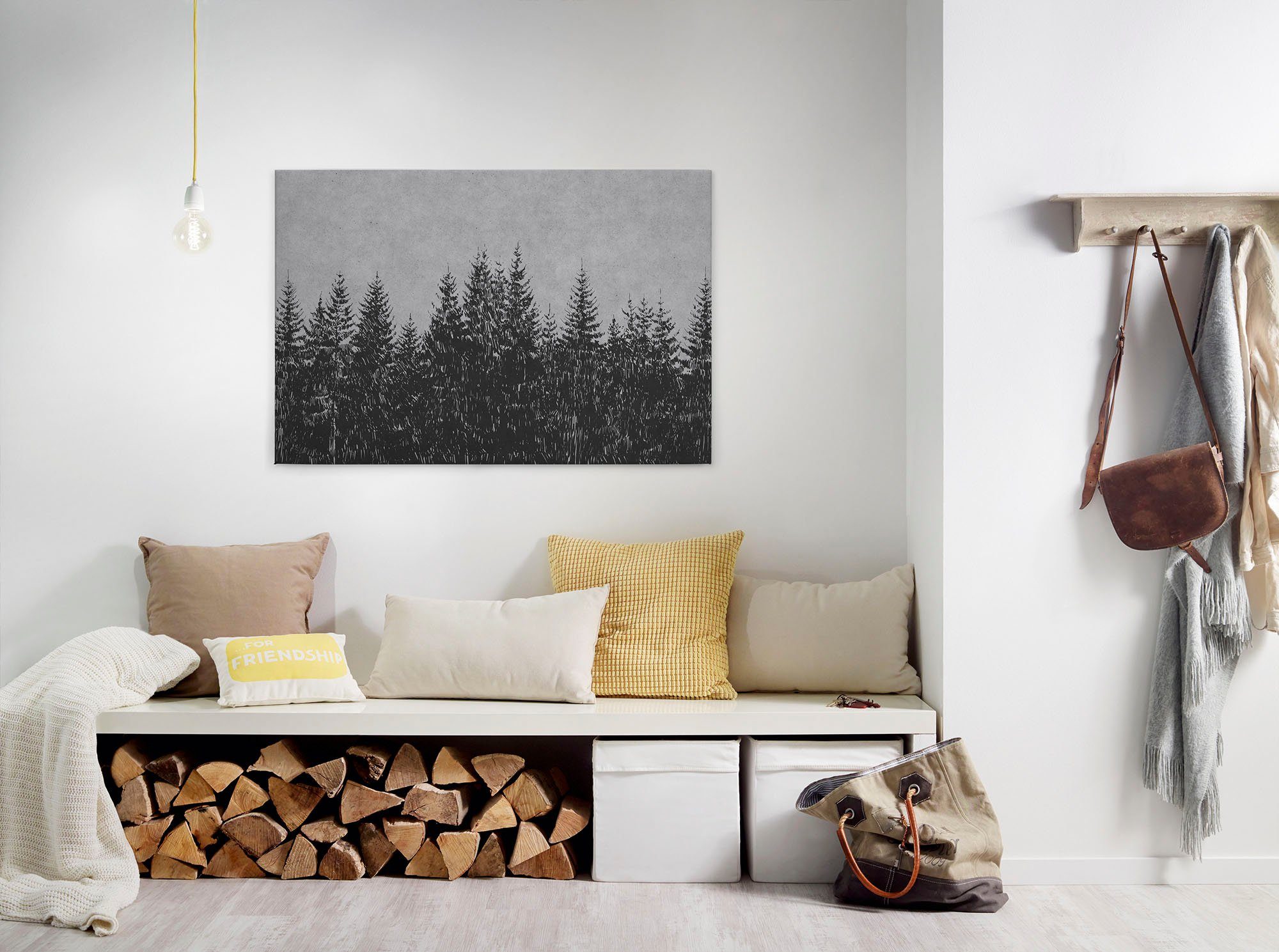 A.S. Création Artprint op linnen black forest 3