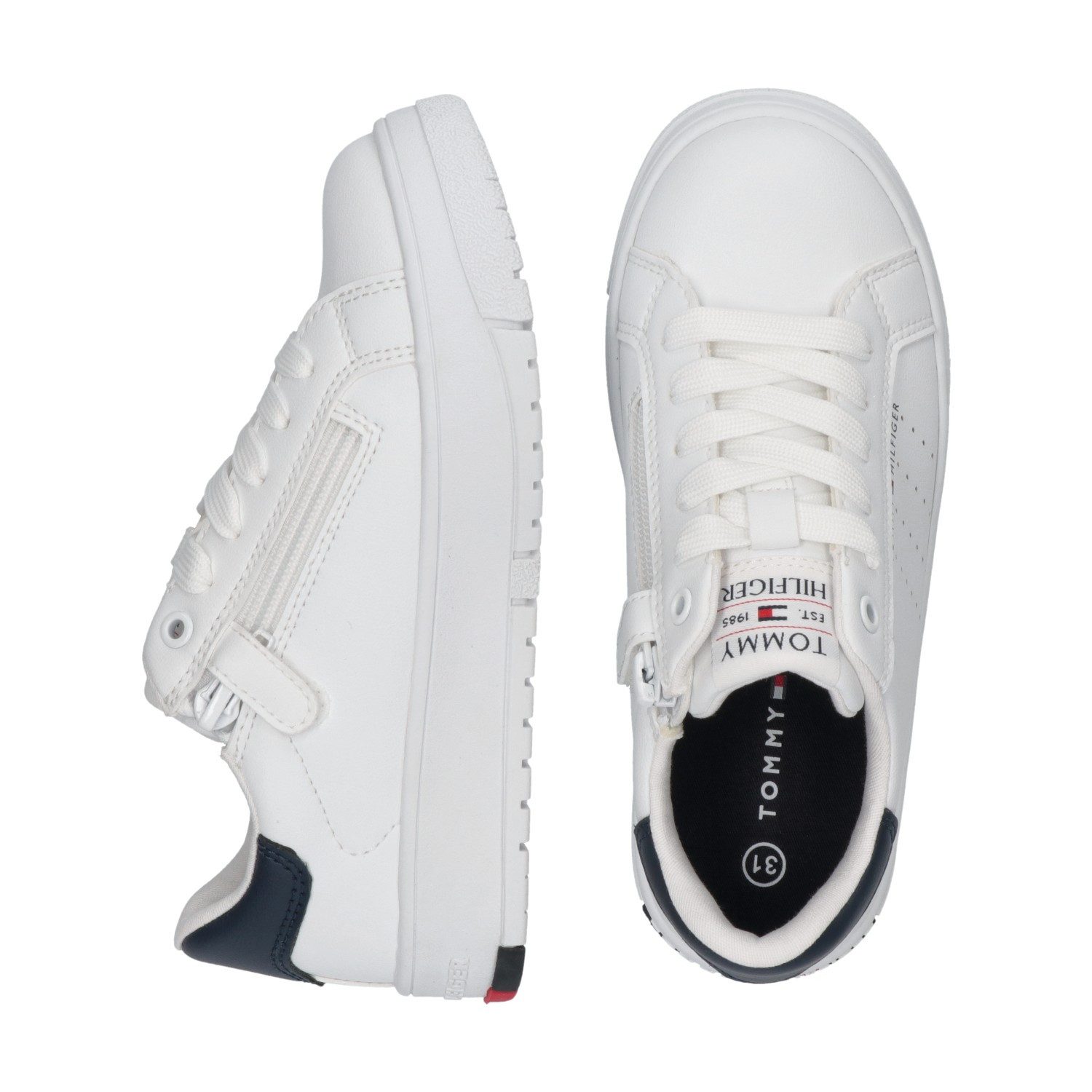 Tommy Hilfiger Plateausneakers , veterschoenen, plateausneaker met veters