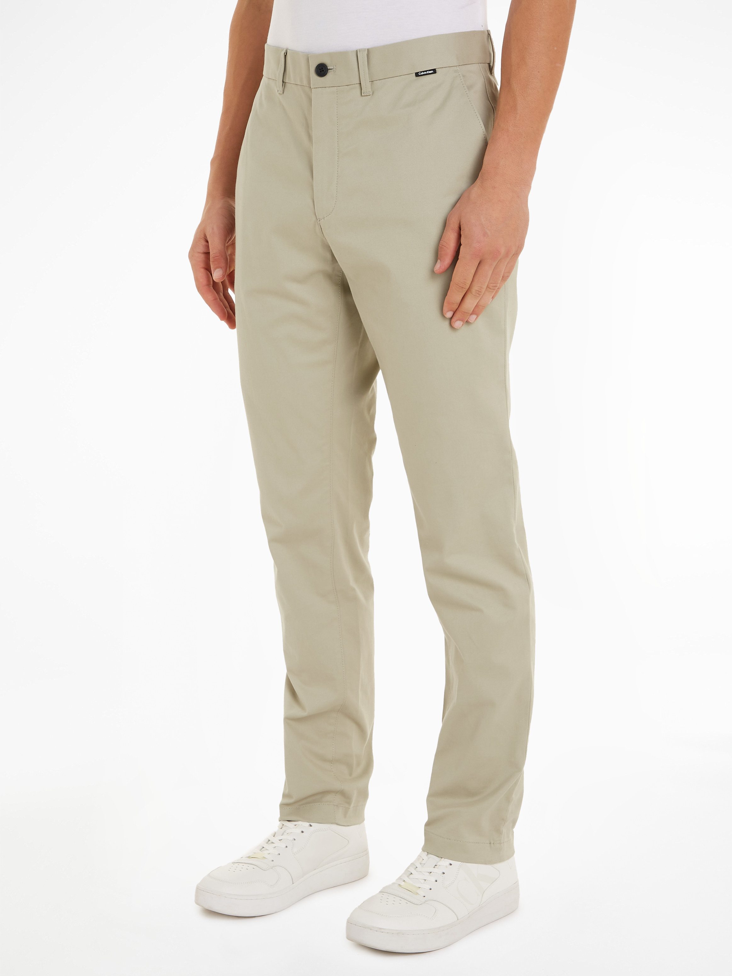 Calvin Klein Chino MODERN TWILL SLIM CHINO heren chino's maat 38 beige