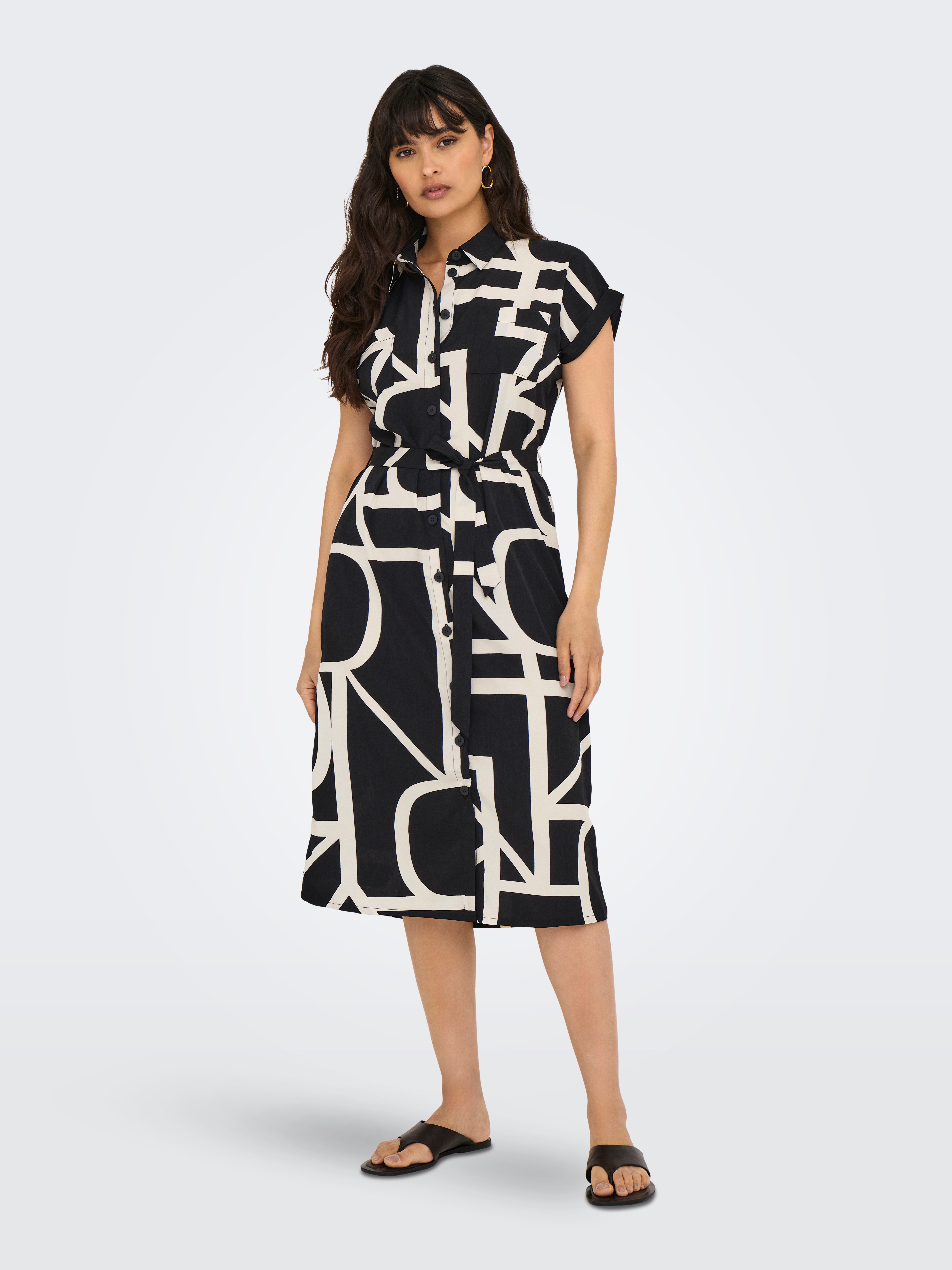 Only Jurk met overhemdkraag ONLHANNOVER S/S SHIRT DRESS NOOS WVN