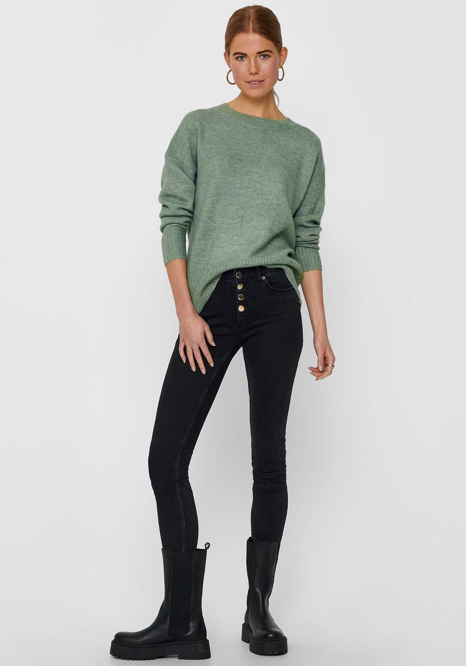 Only Trui met ronde hals ONLNANJING L/S PULLOVER KNT NOOS