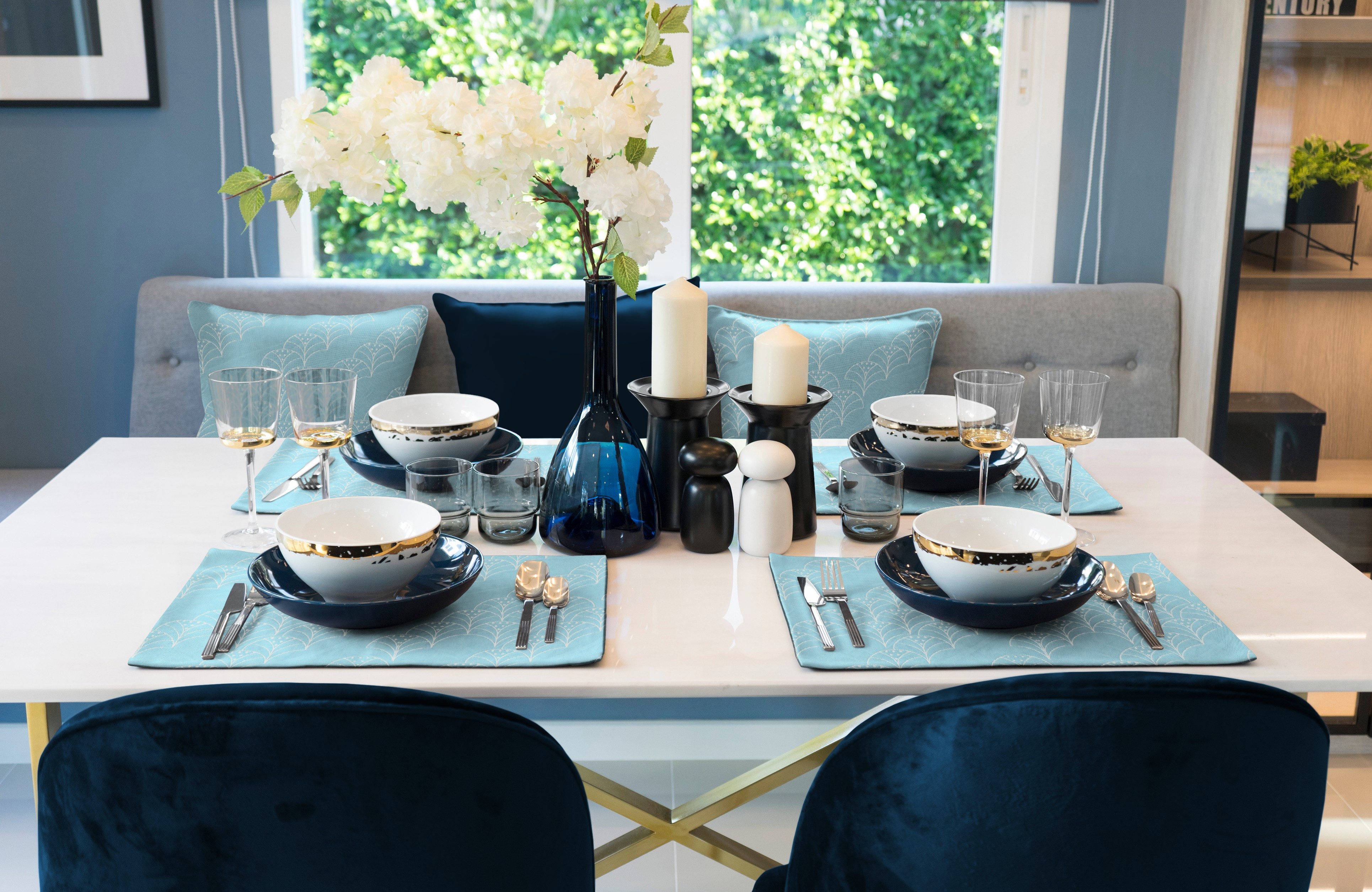Adam Set placemats Argentinian Criolla GOTS organic, gecertificeerd door CERES 0242, Made in Germany (2 stuks)