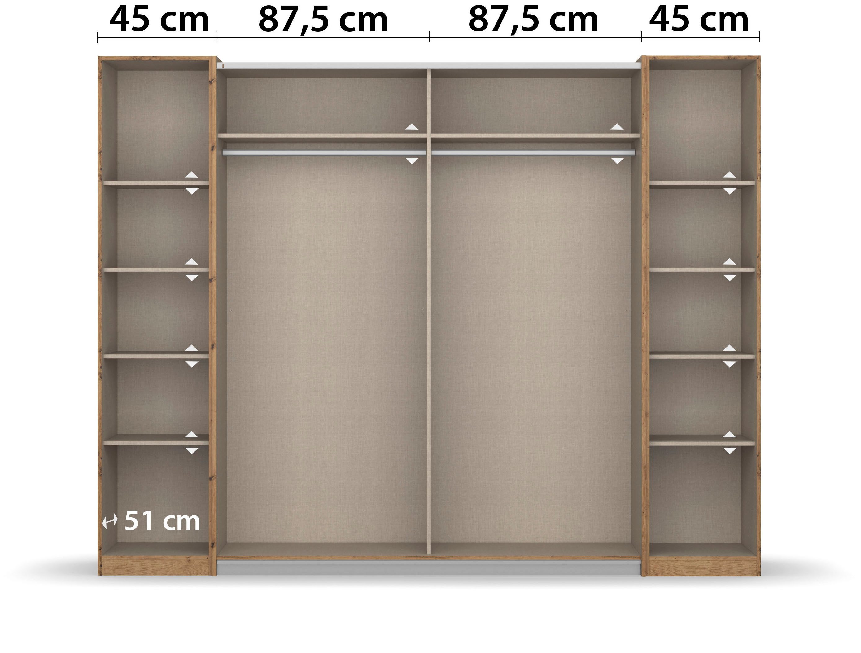 rauch Zweefdeurkast Kledingkast draaideurkast kast garderobe KRONACH TOPSELLER met draaideuren en schuifdeuren en spiegels, veel planken made in germany