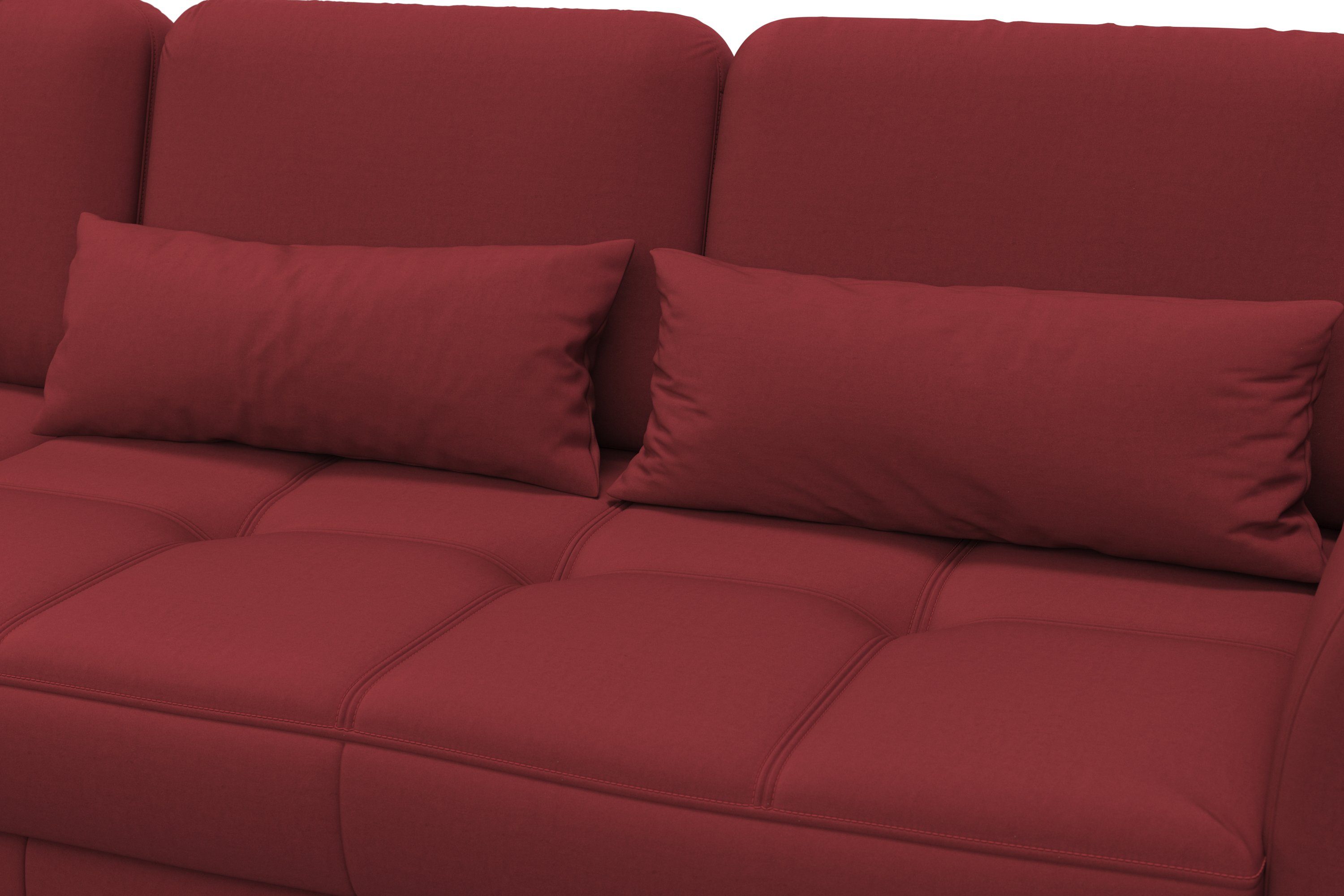 sit&more Hoekbank Bendigo L-vorm inclusief zitdiepteverstelling, bodemvrijheid 15 cm, 2 pootkleuren