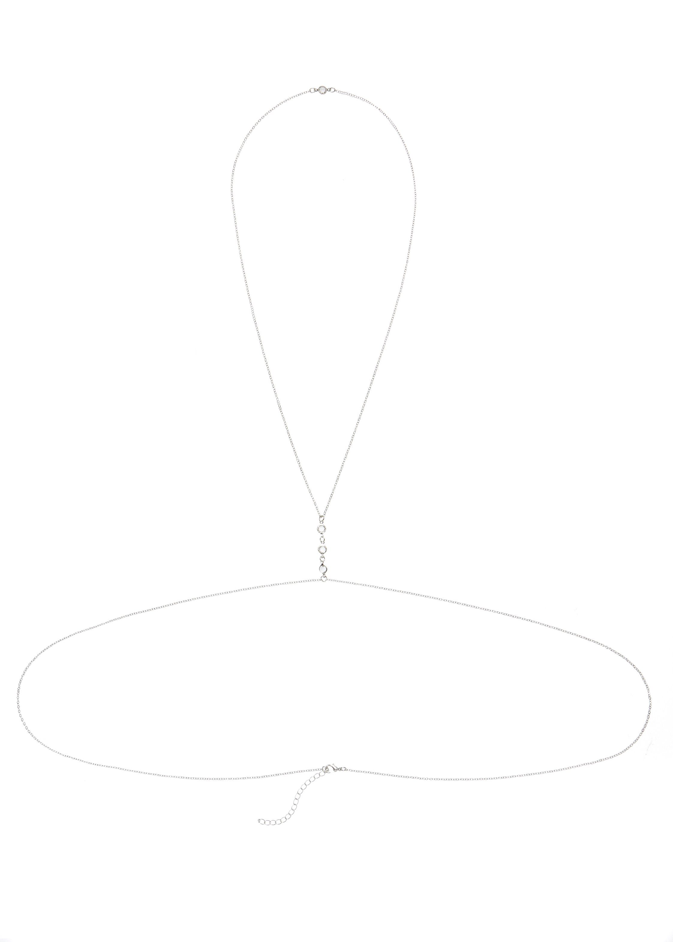 Lascana Lange ketting Lichaamsketting, kettingriem, bikini ketting, halsketting, halsdecoratie dames kettingen zilver(kleur)