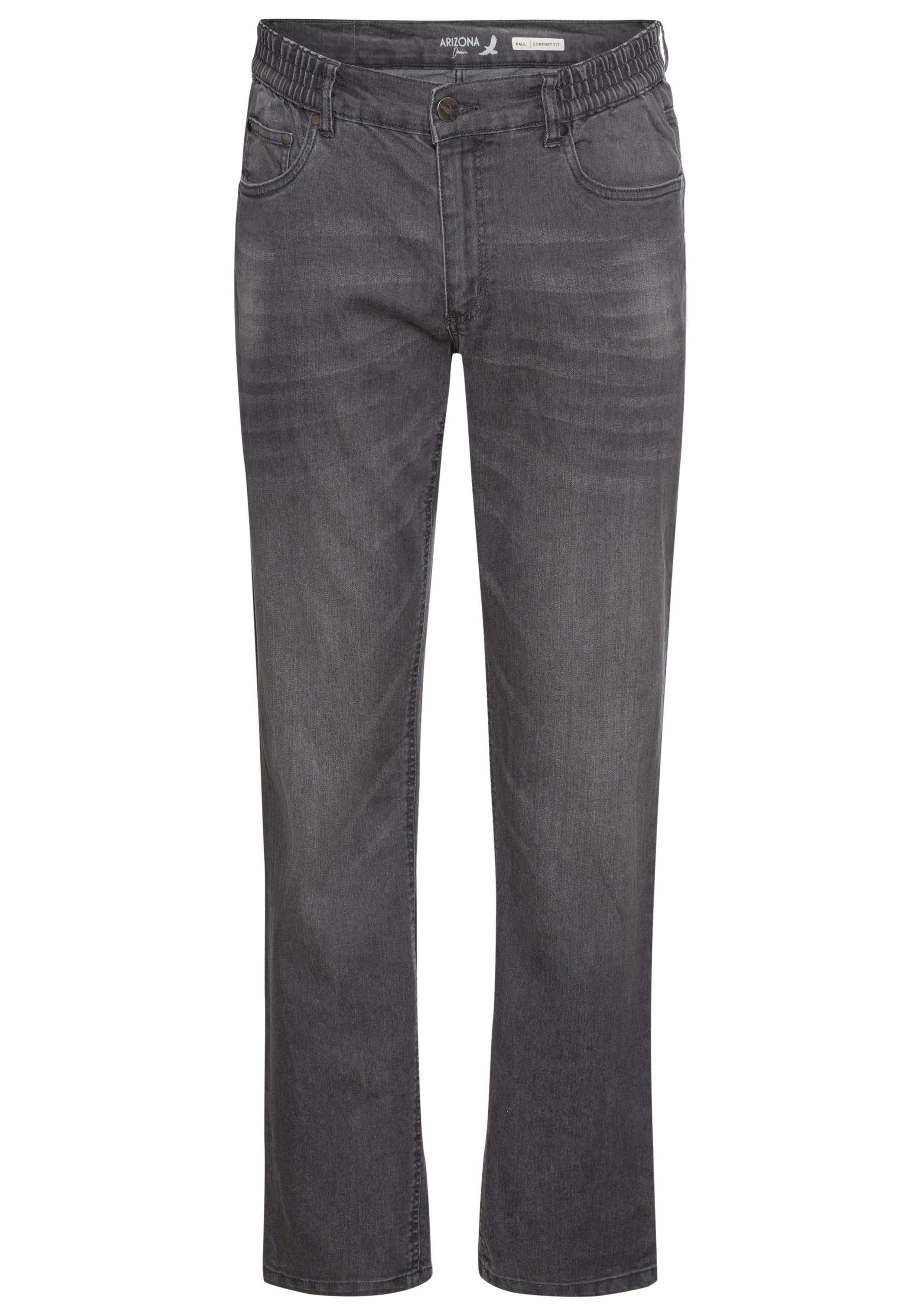 Arizona Jeans met elastische band Paul elastische tailleband, comfort-fit, rechte pijpsnit